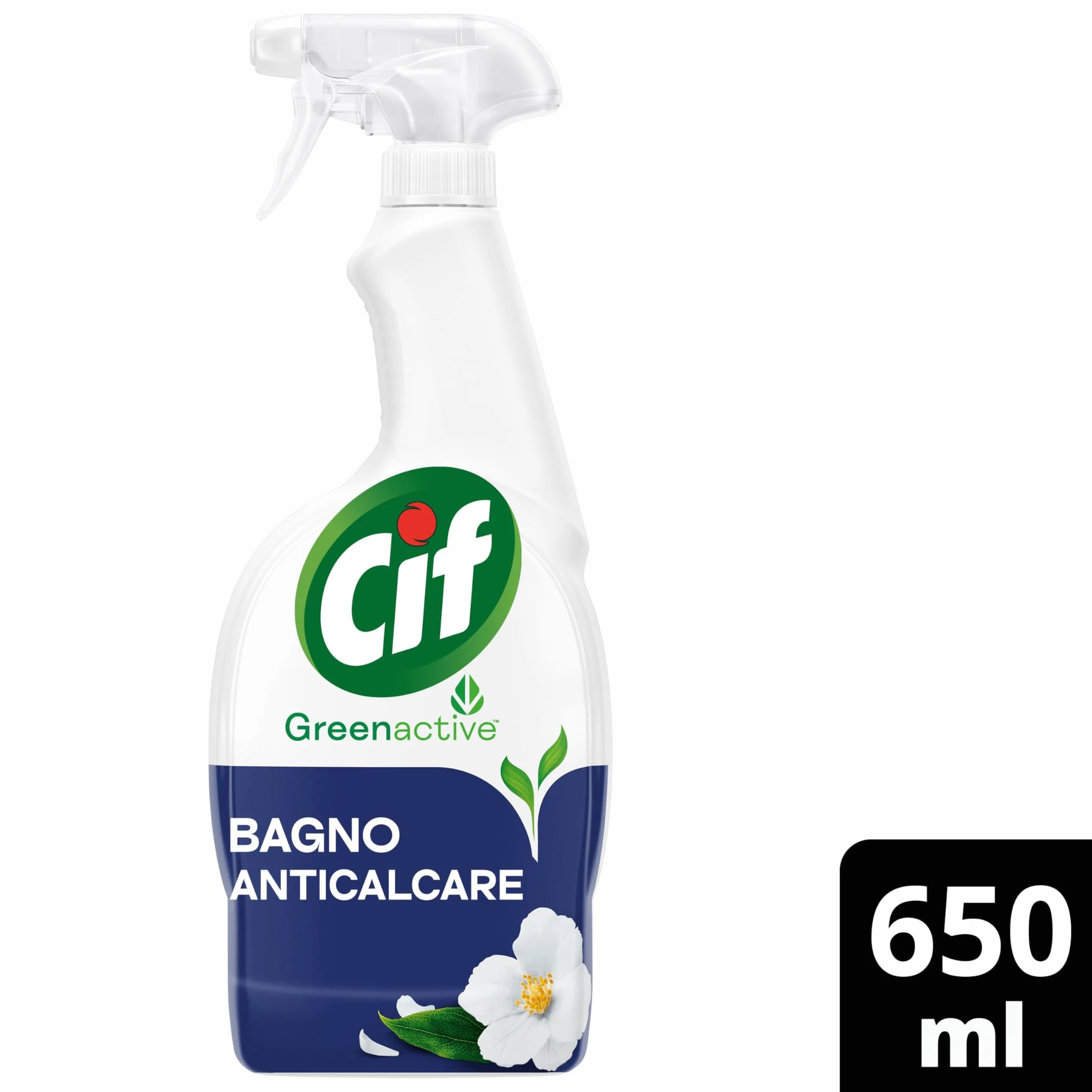 Cif Bagno Spray Detergente Anticalcare 650 ml Rimozione Sapone Calcare