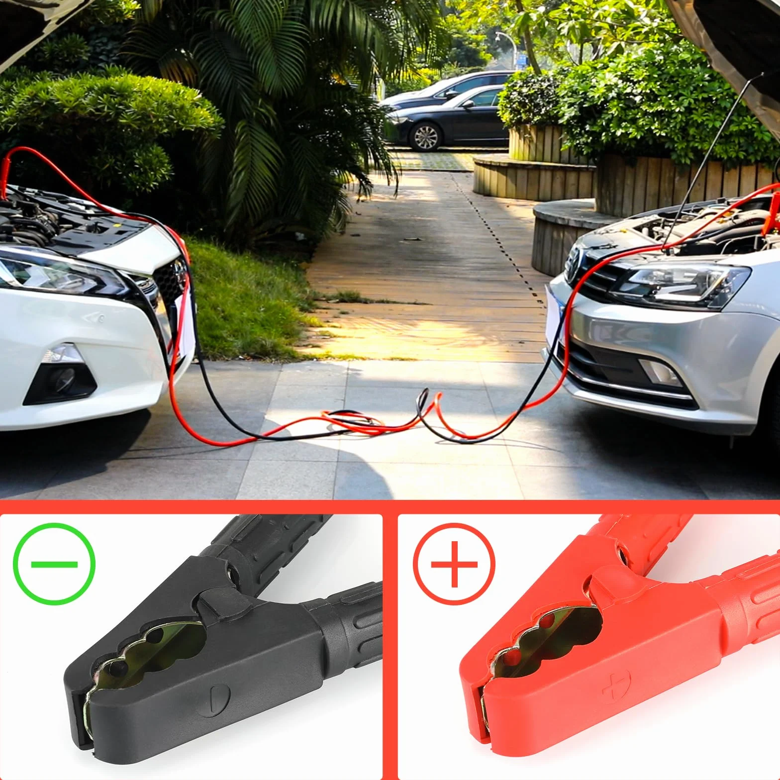 TLGREEN Cavi Avviamento Auto 4M 1000A 12V-24V 30mm² con Guanti e Borsa