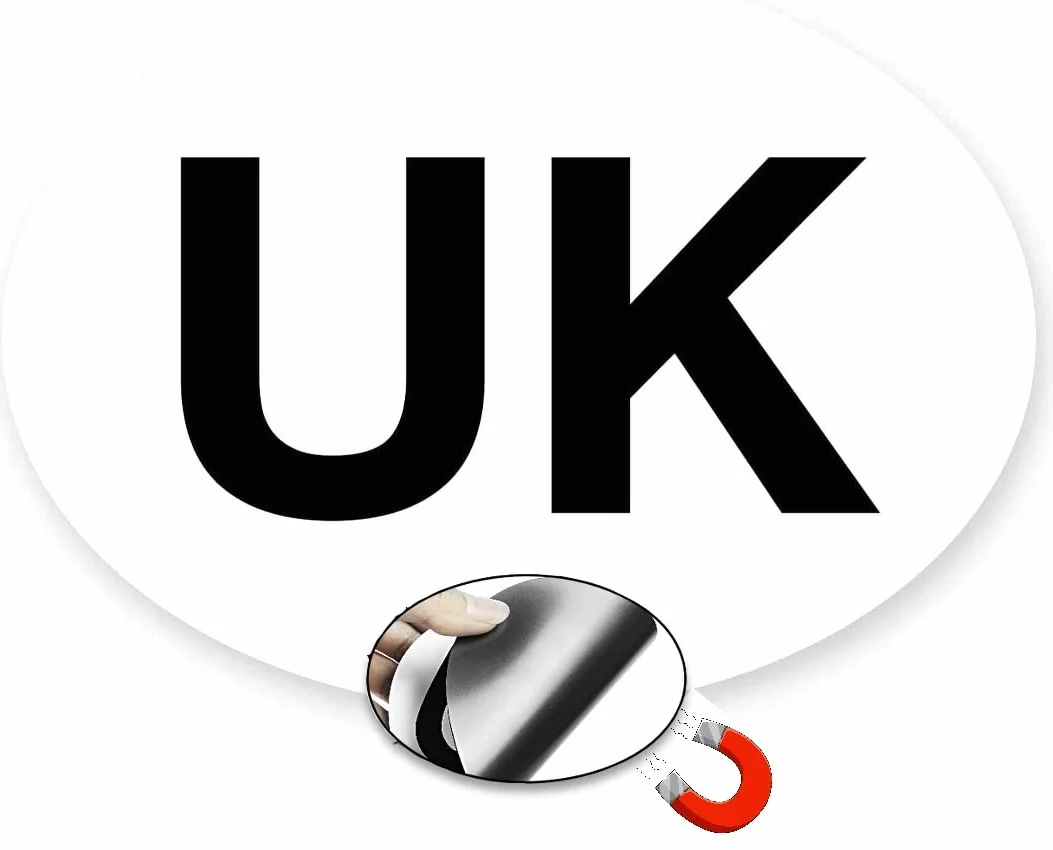 Adesivi magnetici per auto GB UK – Magnete regolamentare resistente alle intemperie – Confezione 1 o 2