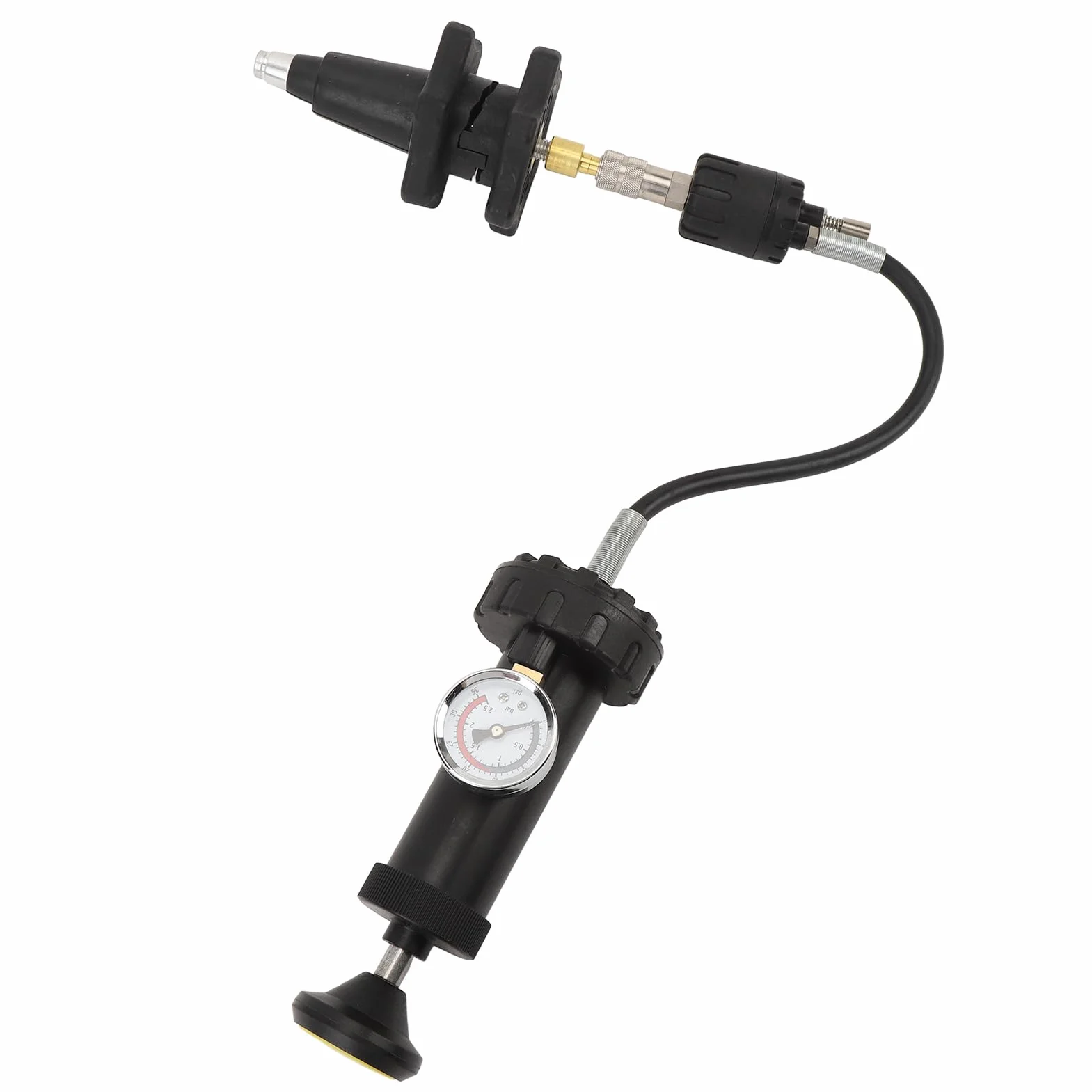 Kit per test della pressione del di raffreddamento da 5 pezzi con manometro, tester universale per la pressione del radiatore automobilistico, strumento diagnostico del di