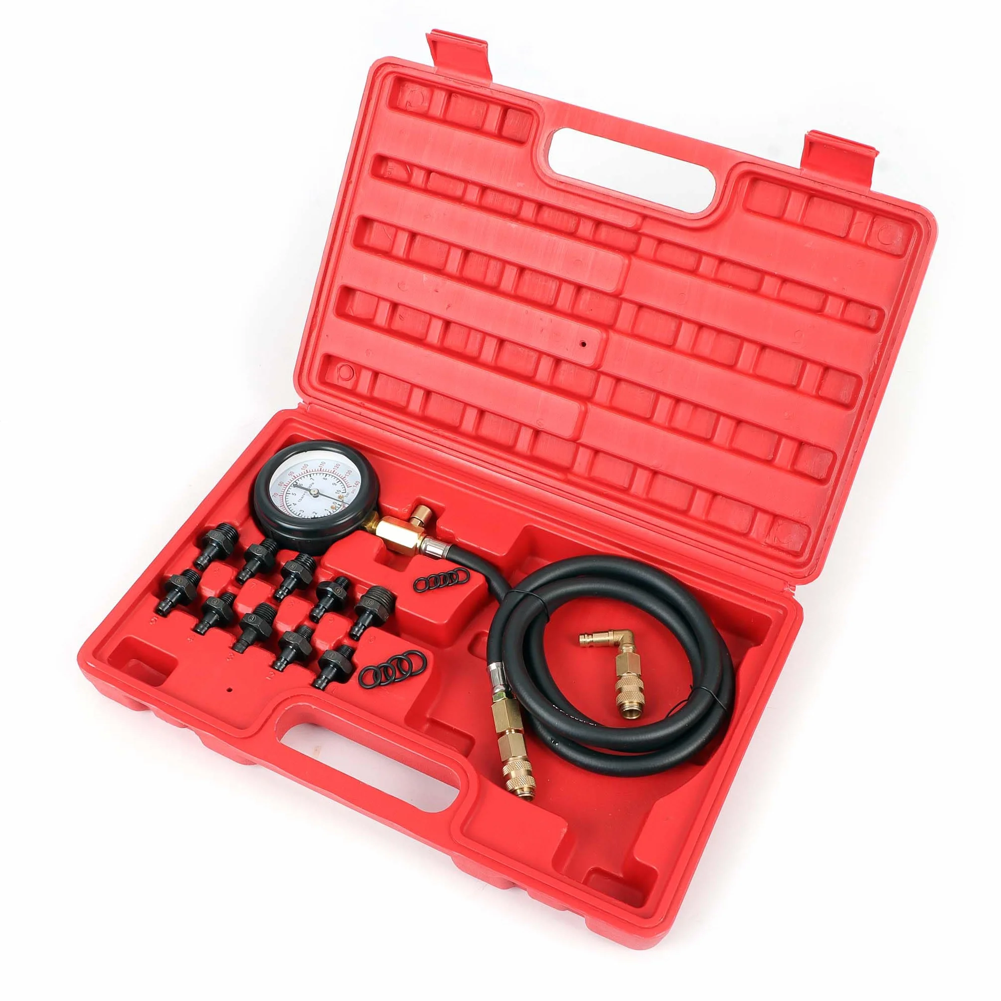Wiltec Tester per Pressione Olio Motore Auto Set da 12 Pezzi misuratore Pressione Olio