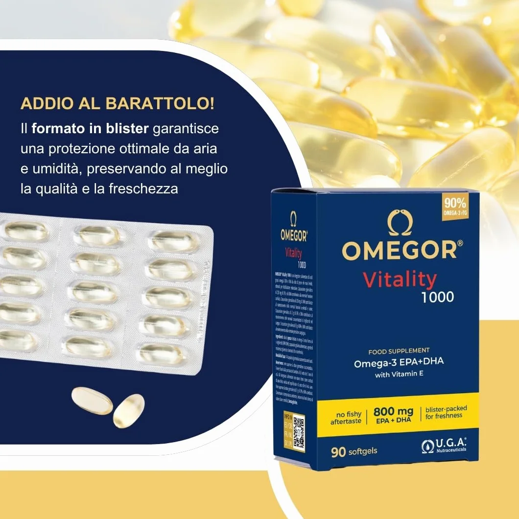 Omega 3 IFOS 5 Stelle 90 cps Olio di Pesce 1000mg Ricco di EPA e DHA