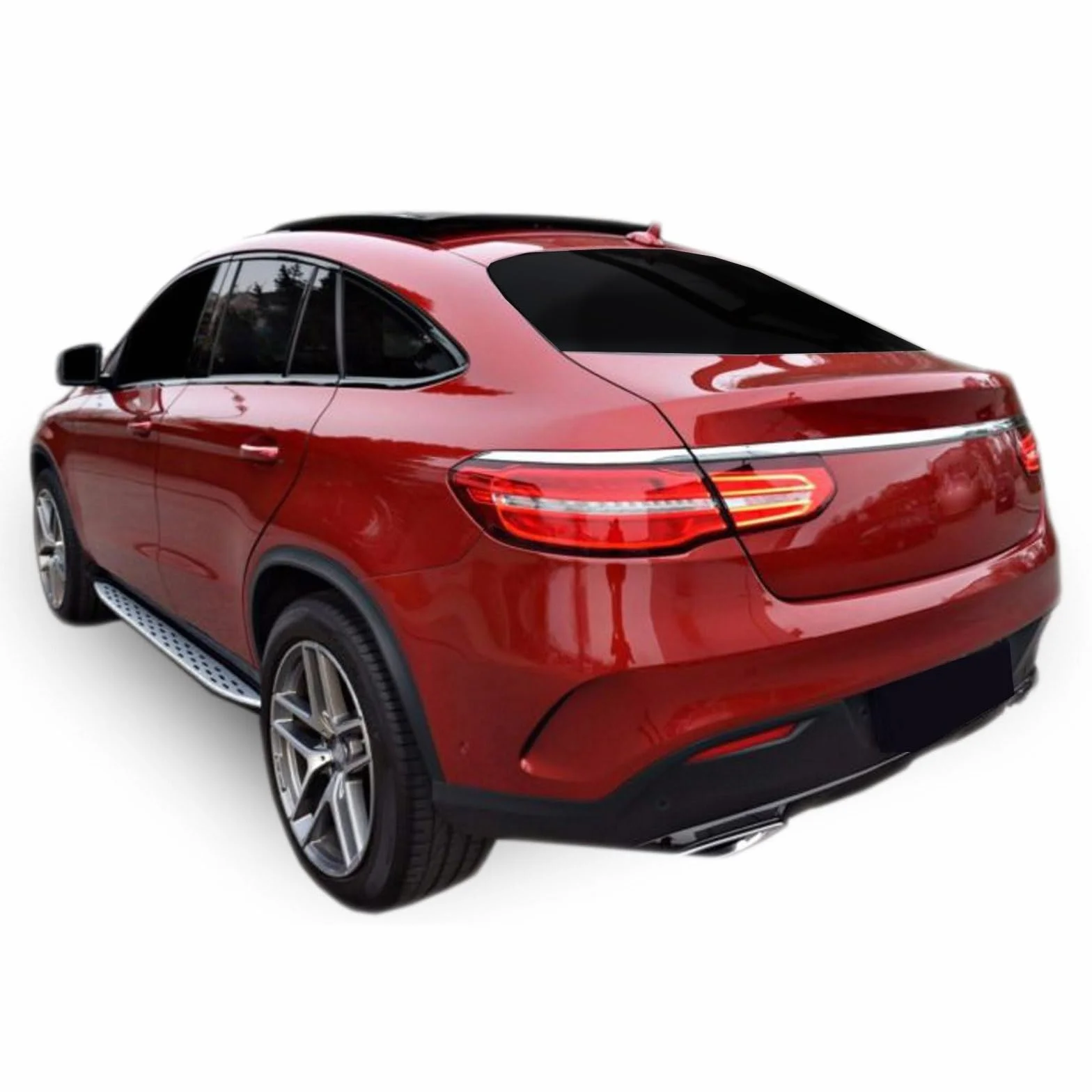 J&J AUTOMOTIVE Pedane Laterali per Mercedes GLE Coupe C292 2016-2019, Sottoporta Minigonne in Alluminio e Plastica ABS, Set Completo con Materiale di Montaggio Incluso
