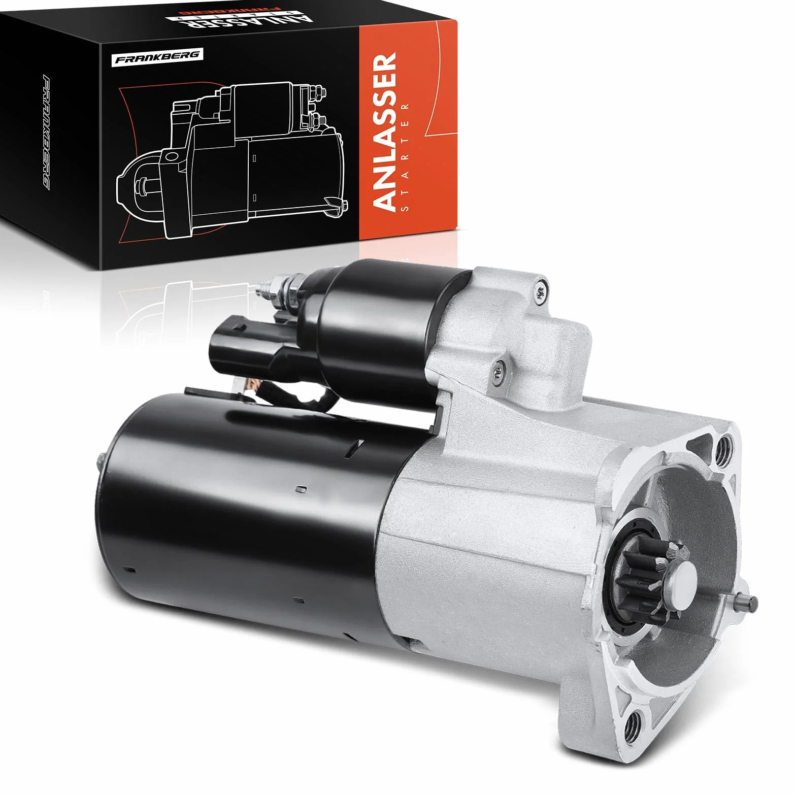 Frankberg Motore di avviamento Auto Diesel 1,8 KW/12 V/9 denti Compatibile con Exeo ST 3R5 A6 Avant 4F5 A6 4F2 A4 Avant 8ED Replace# 03G911023,33196