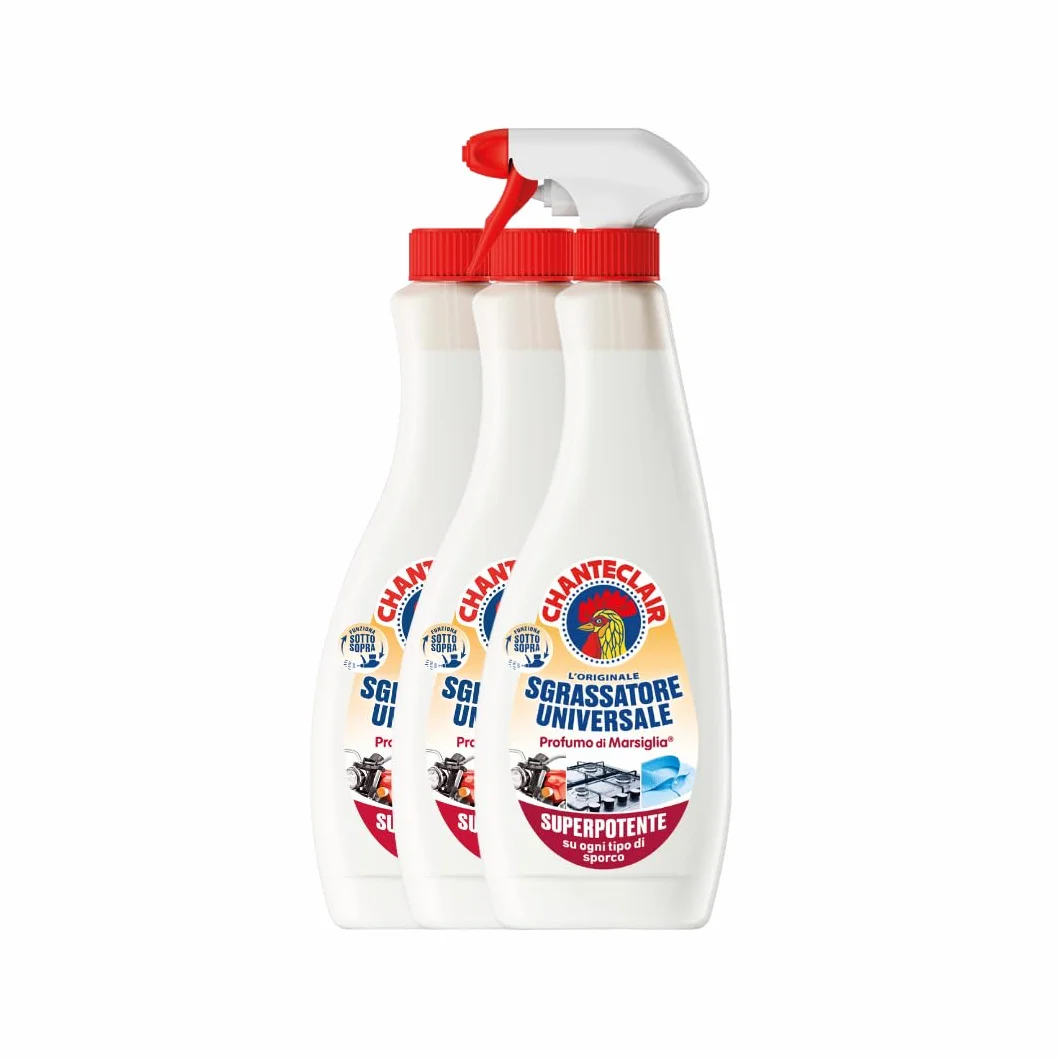 Chanteclair Sgrassatore Universale Superpotente Profumo di Marsiglia 1 Spray + 2 Ricariche 700 ml