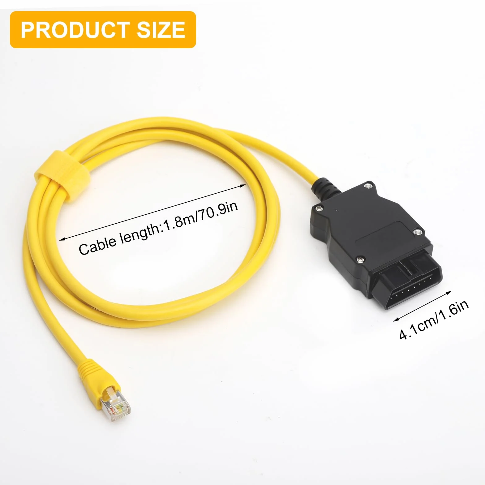 VOSSOT Cavo ENET OBD2 per BMW Serie F - Codifica Plug & Play con adattatore RJ45 Ethernet, compatibile con E-SYS