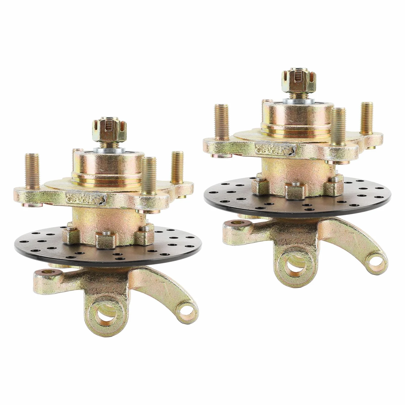 Mandrini Dell'articolazione dello Sterzo, Flangia del Mozzo Dell'asse della Ruota Mandrini dello Sterzo Mozzi delle Ruote Disco Freno per Carrello da Go Kart Quad ATV UTV