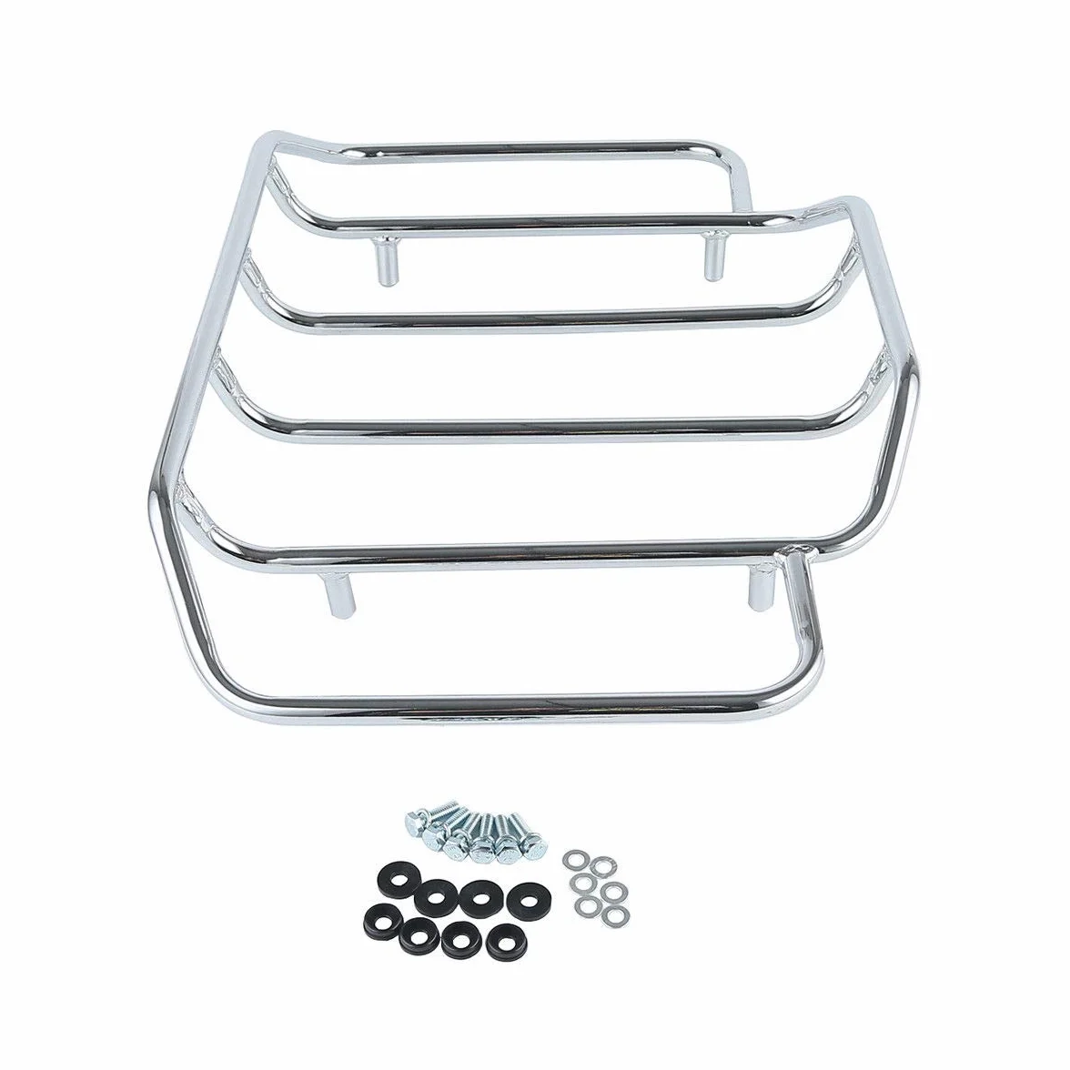 TCMT Tour Binario Portapacchi Cromo Adatto per Harley Touring Electra Street Road Glide King FLH FLHX FLTR 1984-2018