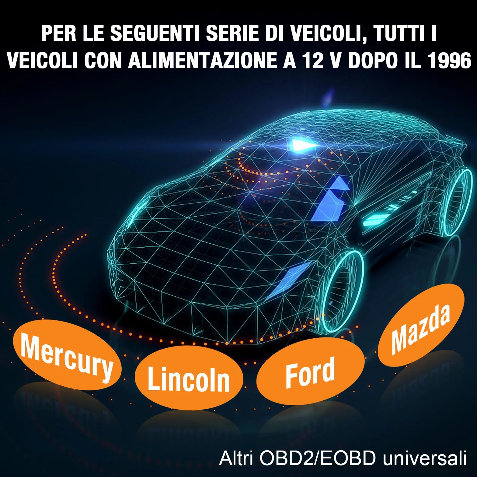 FORScan OBD2 Scanner OBDII Diagnostico per Windows, Strumento Codificazione con Interruttore MS-Can/HS-Can per Ford Lincoln Mazda Mercury