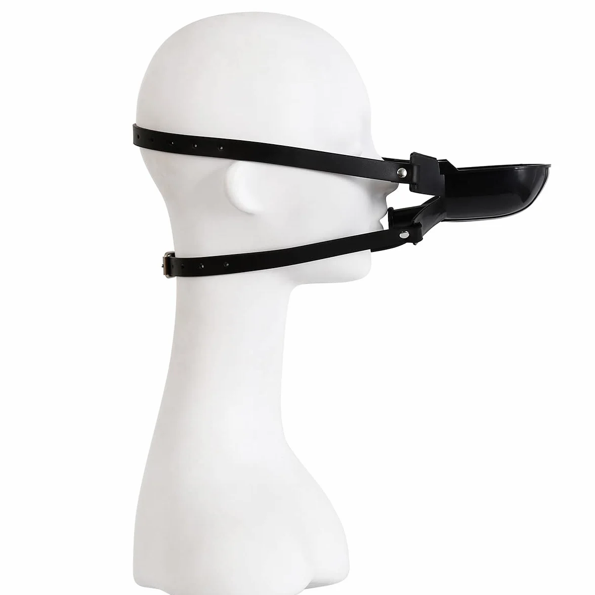 Mordacchia in silicone a imbuto plug orale gag per giochi fetish bondage SM