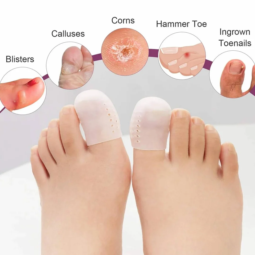 Copri Alluce Silicone Protezione Dita Piedi, 16 Pezzi Traspiranti