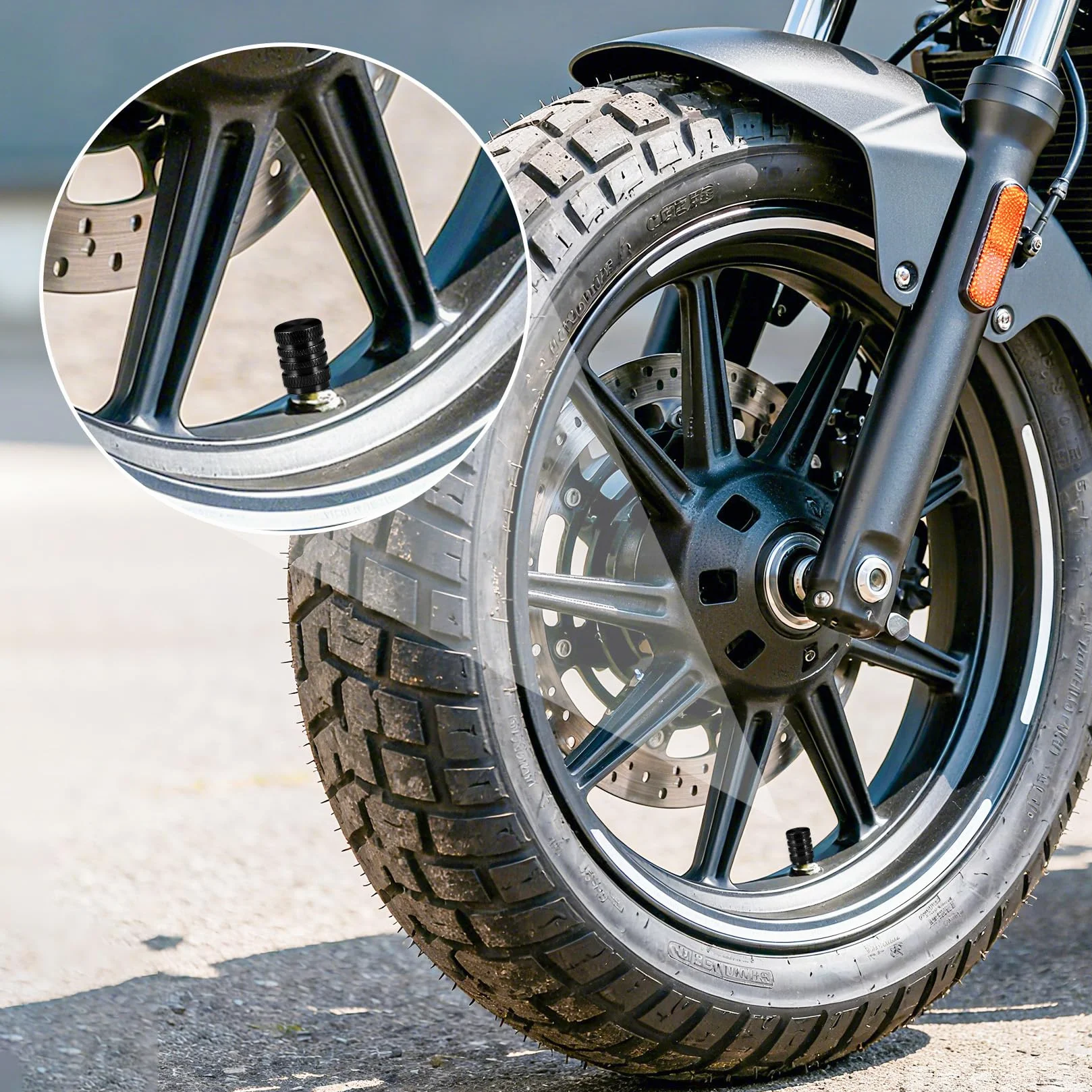 Tappini Gomme Auto Neri, Tappi Valvole Pneumatici per Auto Moto Biciclette Camion - 10 Pezzi