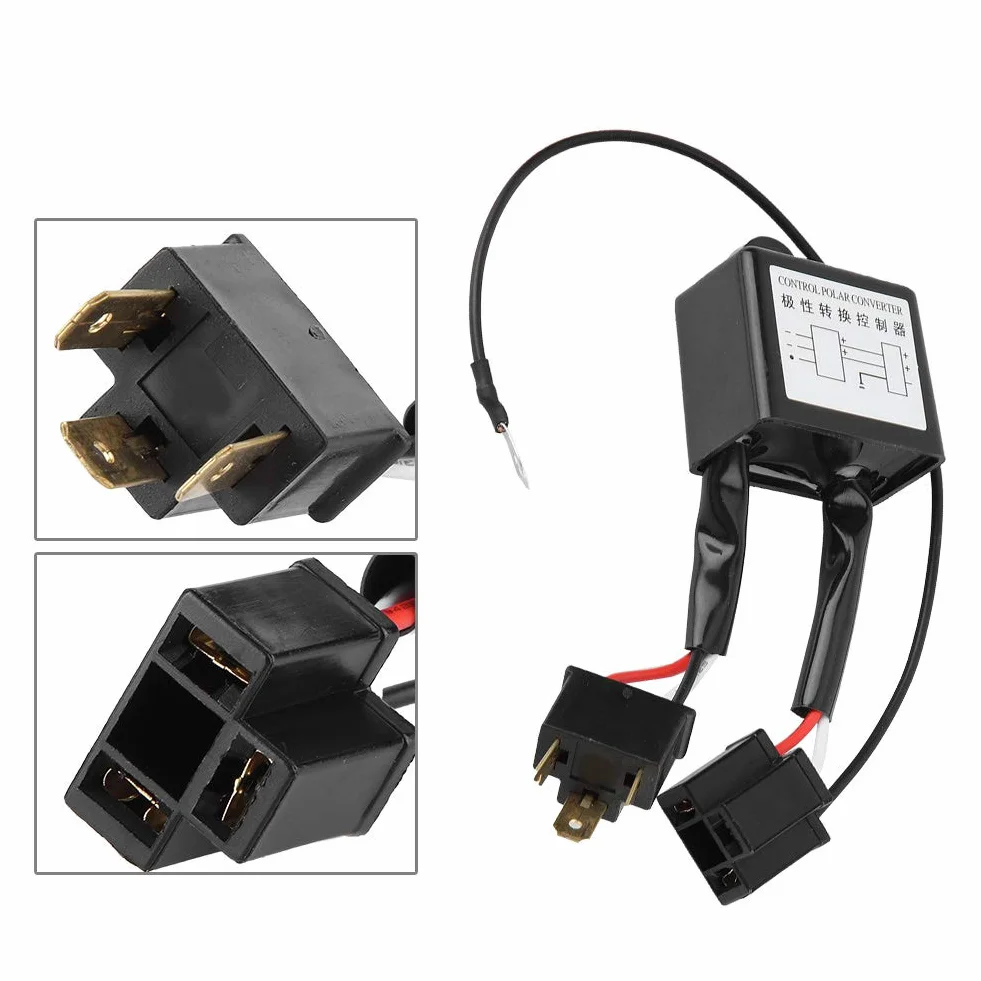 2 pezzi LED Convertitore Polarità Invertita Interruttore per H4