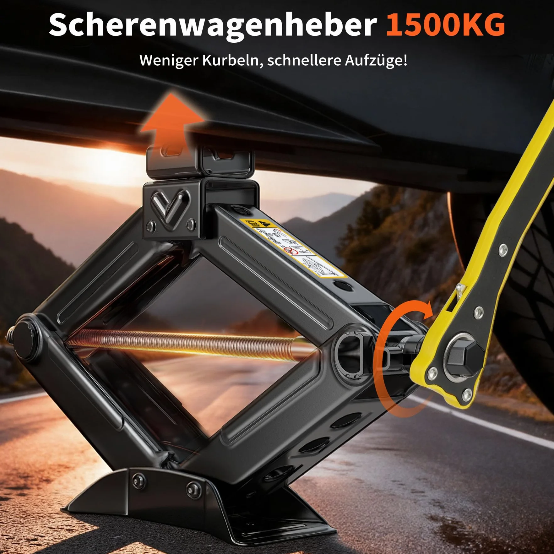 Forever Speed Scissor Jack per auto SUV MPV Max 1.5T con manovella a cricchetto