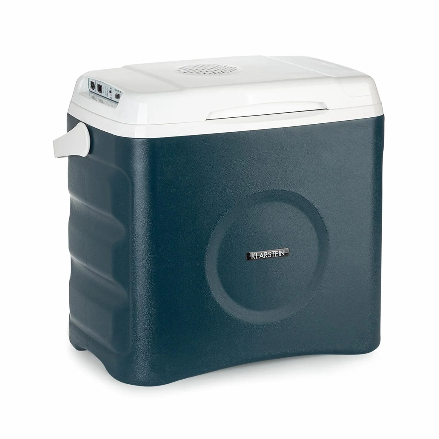 KLARSTEIN BeerBelly 29 Refrigeratore Elettrico - 29 L, 3 Connessioni: 230V, 12V Accendisigari e Porta USB, Portatile, Funzione Raffreddamento e Riscaldamento, Auto, Camion, Campeggio, Presa, Blu