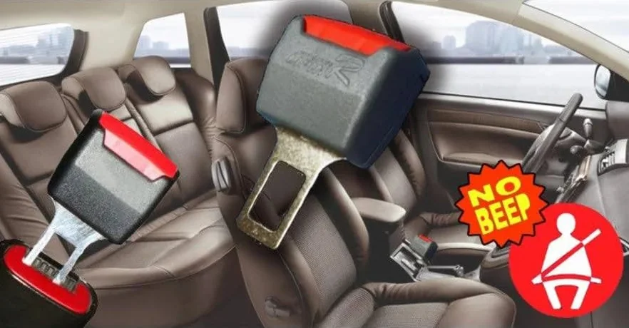 2 Pezzi Interruttore Auto Disattiva Allarme Della Cintura di Sicurezza Auto Fibbia Della Cintura Fermo per Cintura di Sicurezza Nero