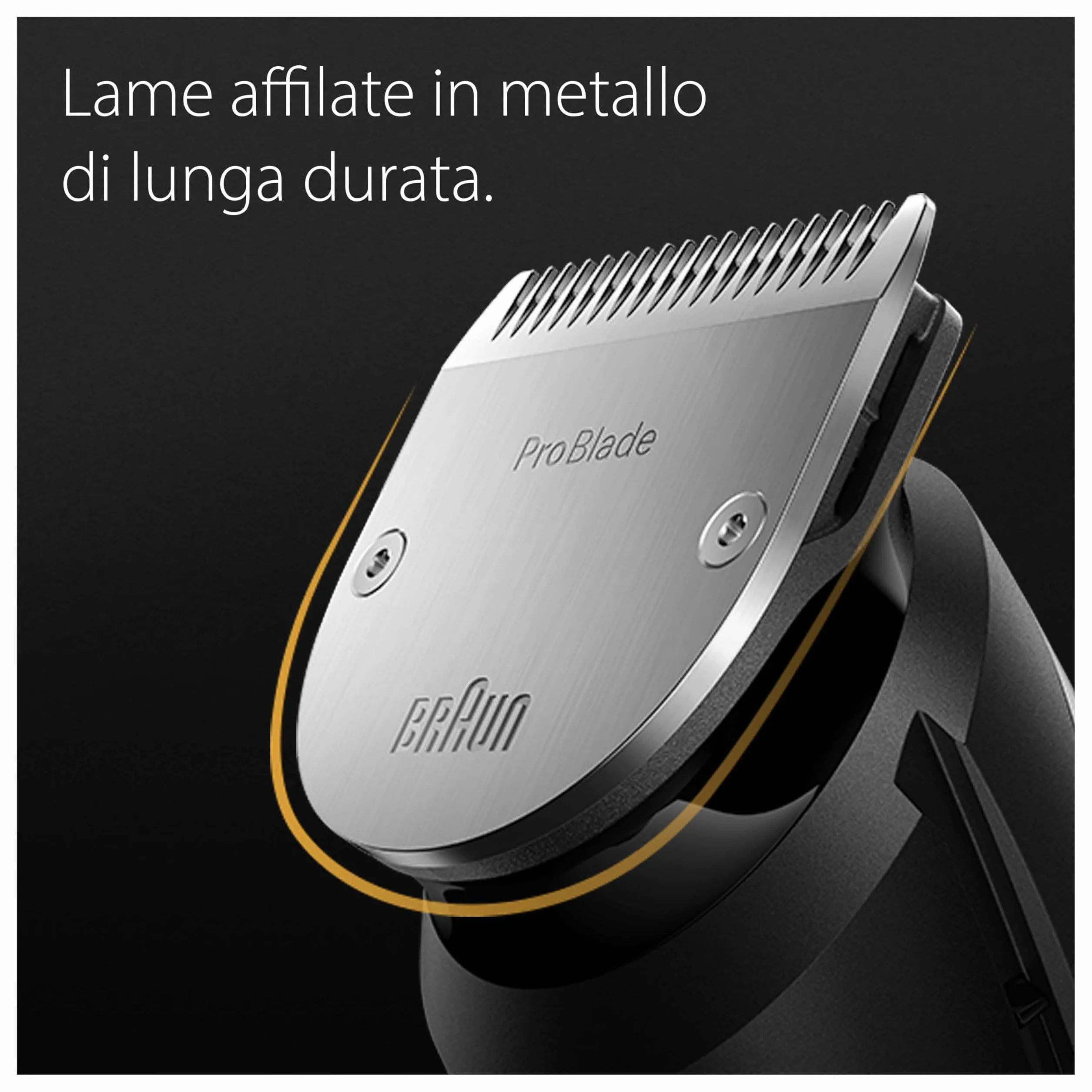 Braun Series 7 Regolabarba Uomo Rasoio Elettrico Barba Lama Problade 40 Lunghezze Base Ricarica Custodia Nero