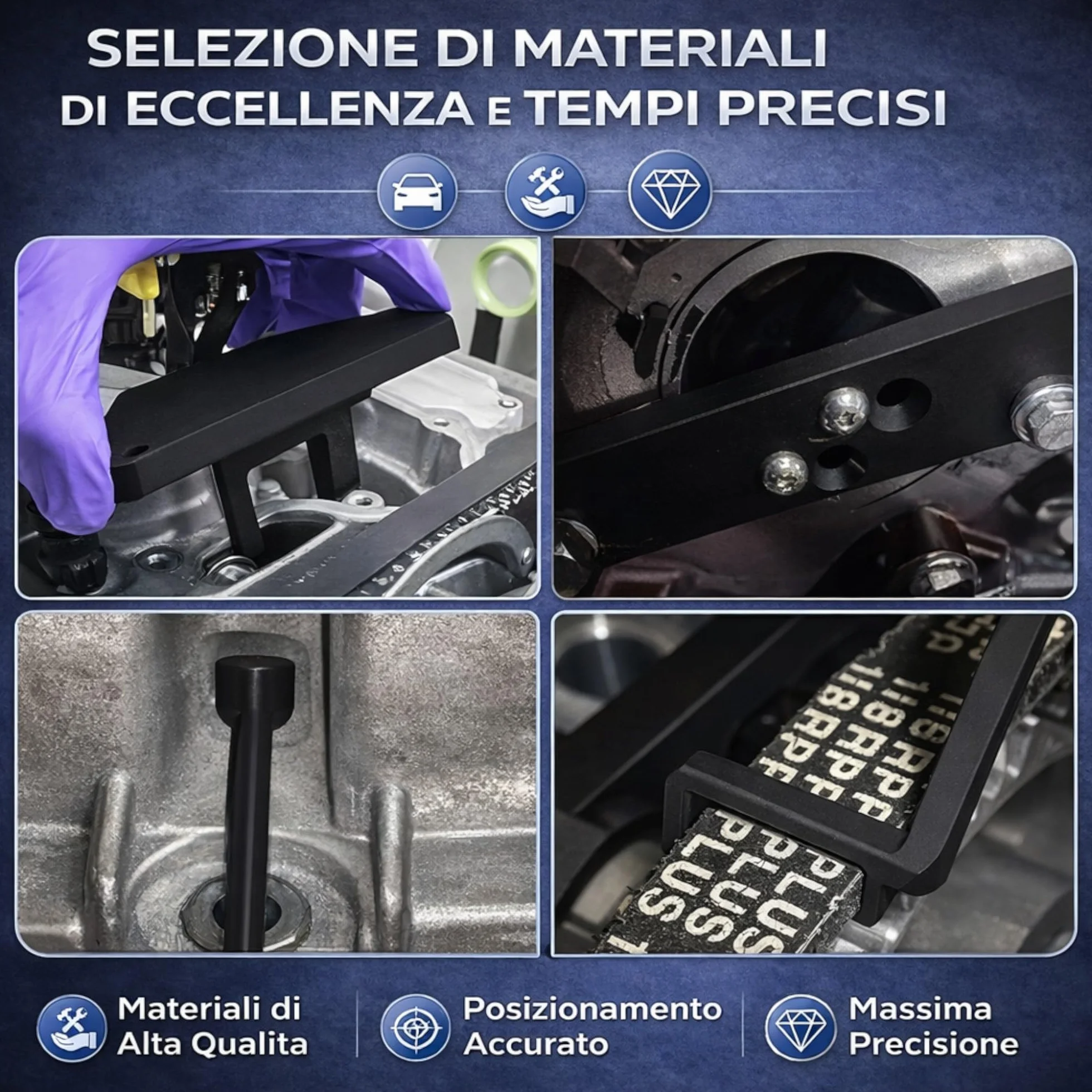Kit Strumenti Messa in Fase Motore Benzina 1.0 e 1.2 Attrezzi Bloccaggio Albero a Camme Valigetta Rigida Citroën Peugeot Opel FS-15414