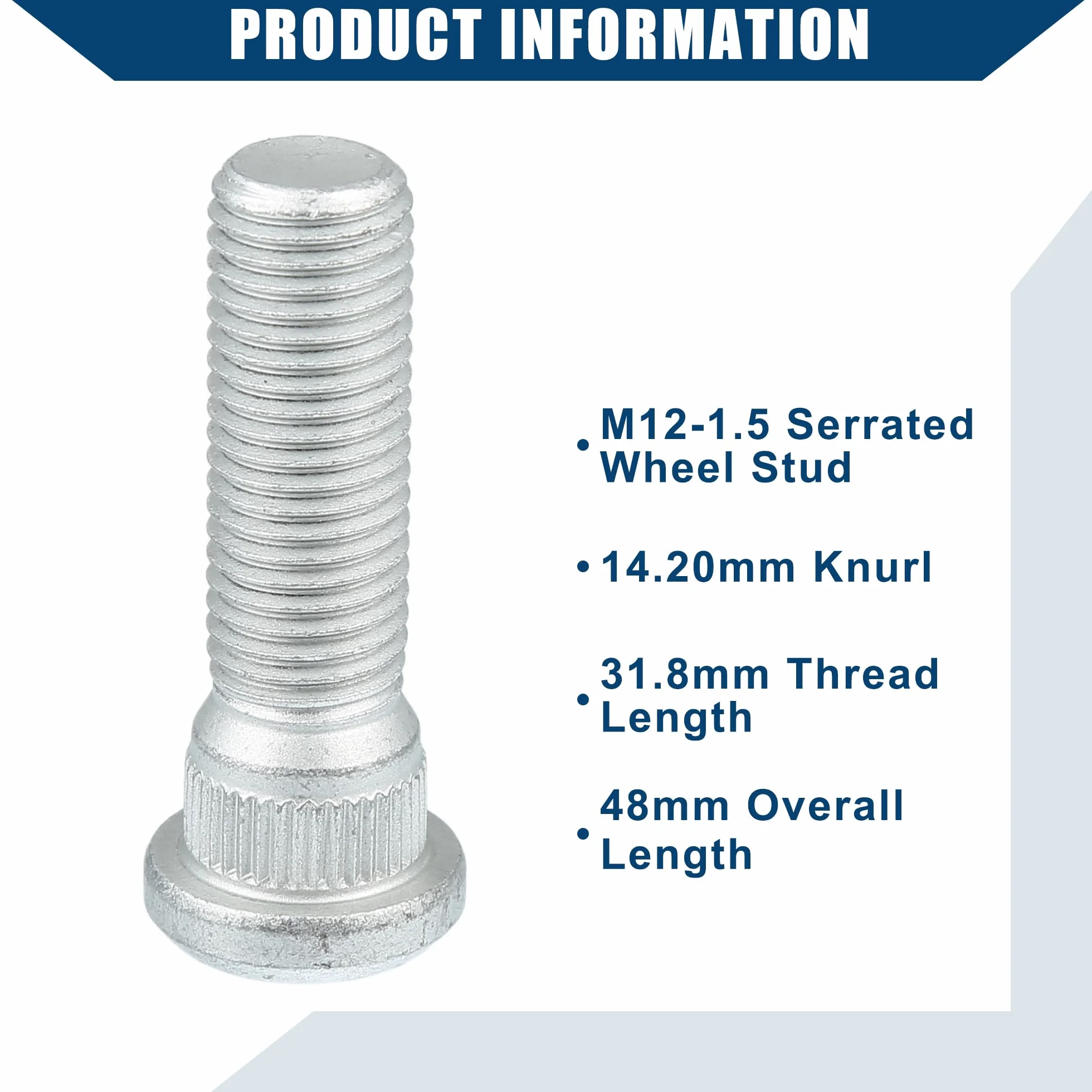 A ABSOPRO No.9094202049 Bullone per Perno Ruota M12-1.5 per Lexus per Toyota 20 Pezzi