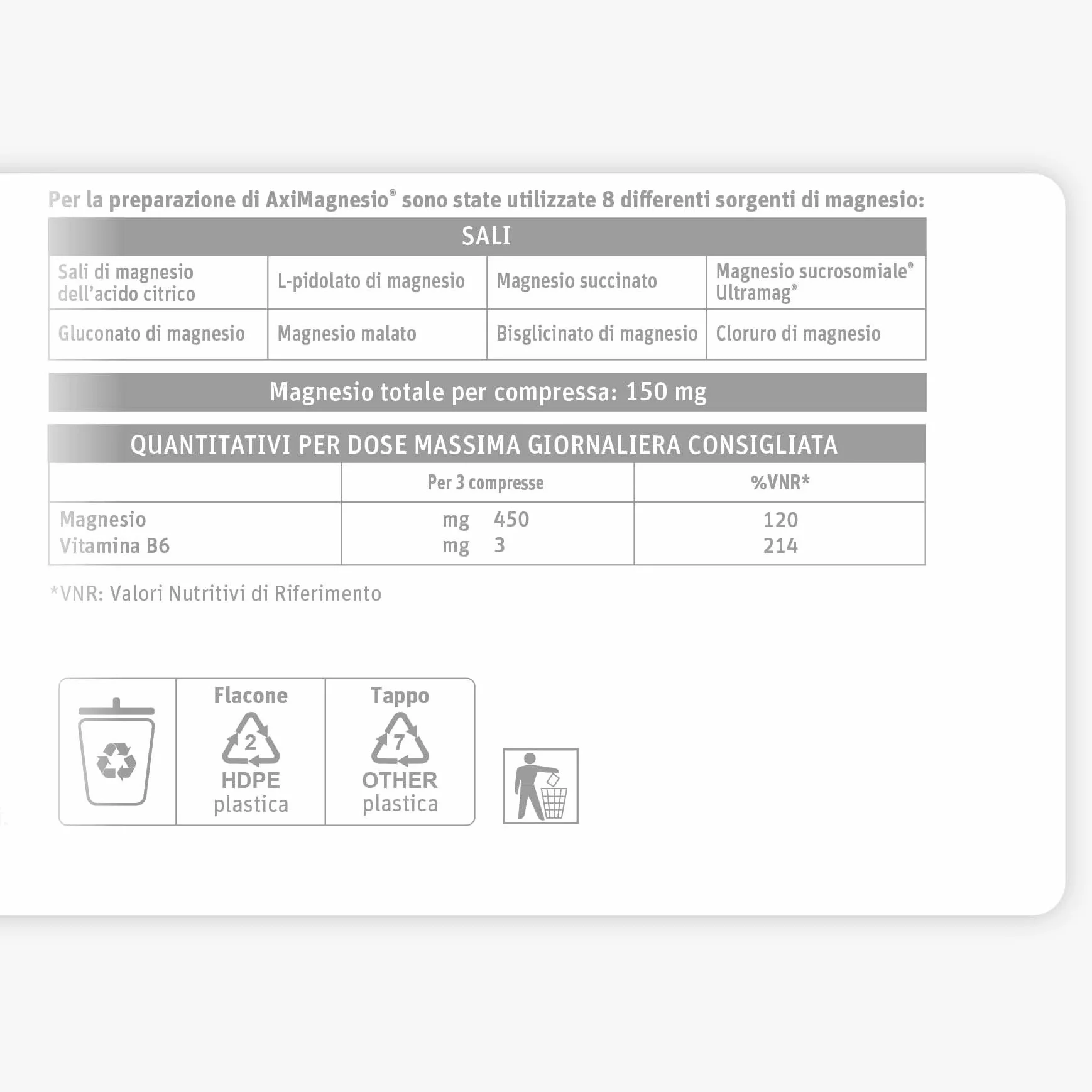 Pegaso Aximagnesio Integratore Alimentare di Magnesio, 100 Compresse, 134 g