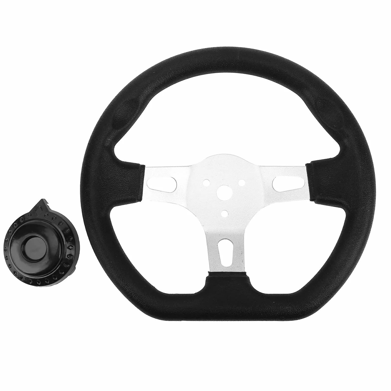 Volante per Kart Volante ATV in Schiuma PU in Metallo 270mm Modifica a 3 Raggi Universale per Motori 150 250 Interni Automobilistici