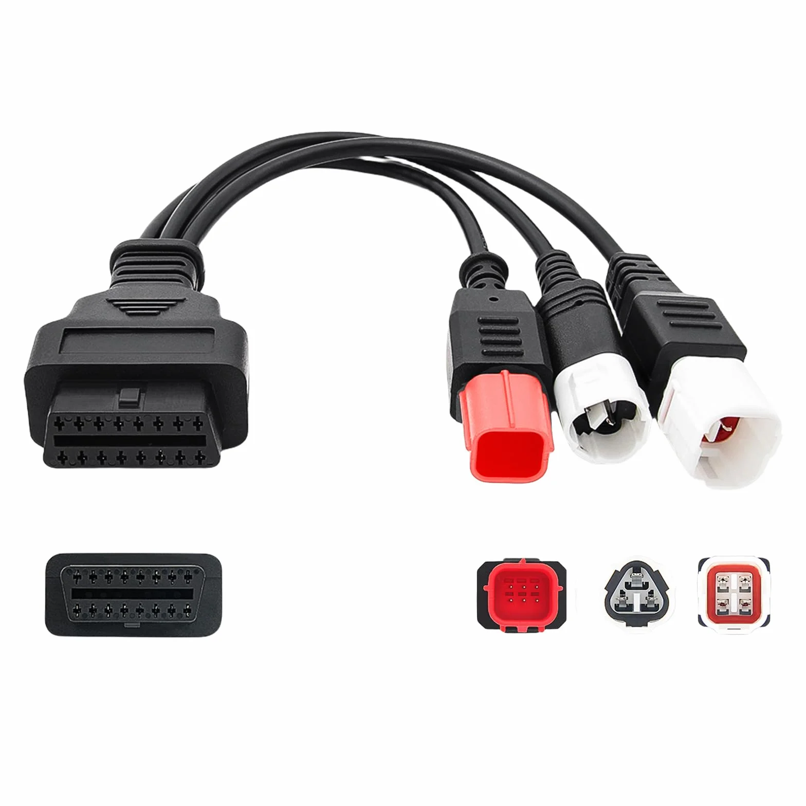 Vegena Adattatore Cavo Diagnostico OBD2 13pin 4pin 6pin a 16pin per Presa Accendisigari