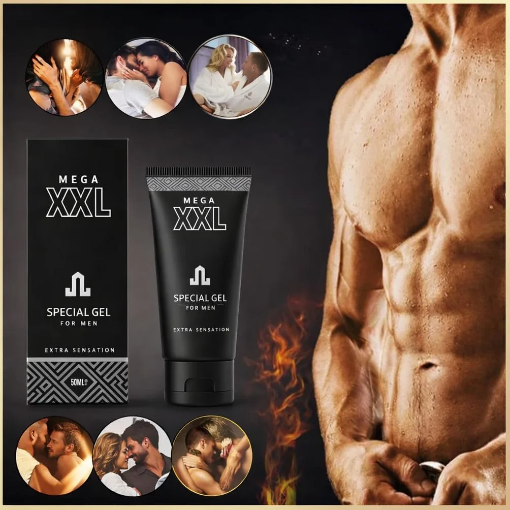 MEGA XXL Penis Gel 50 ml crema ingrandimento pene allungare più spesso lunghezza circonferenza stabilità cura intima uomini