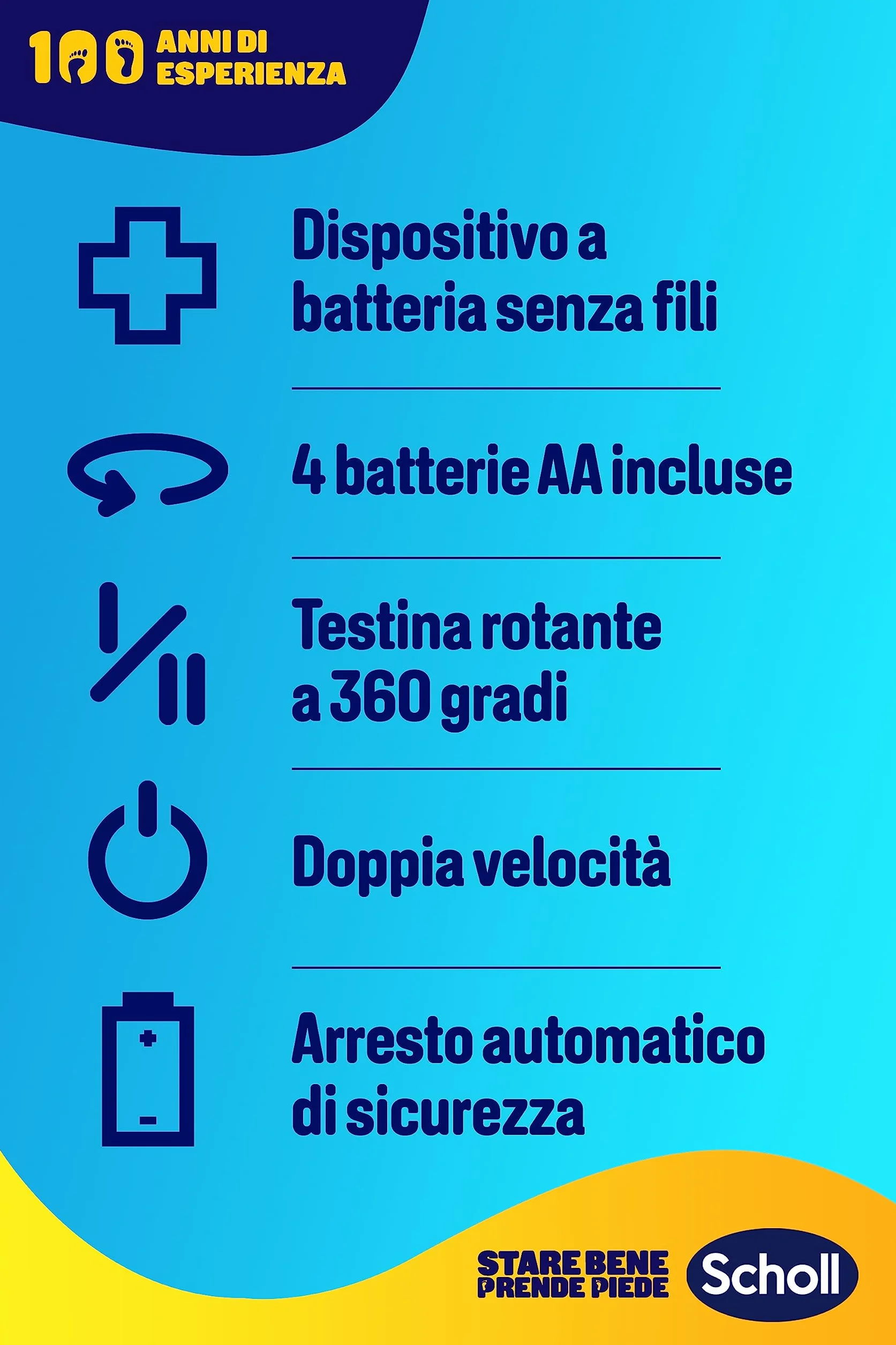 Scholl Velvet 2in1 Sistema di Pedicure Elettronico per Levigare i Piedi, Testine Interscambiabili a Doppia Azione