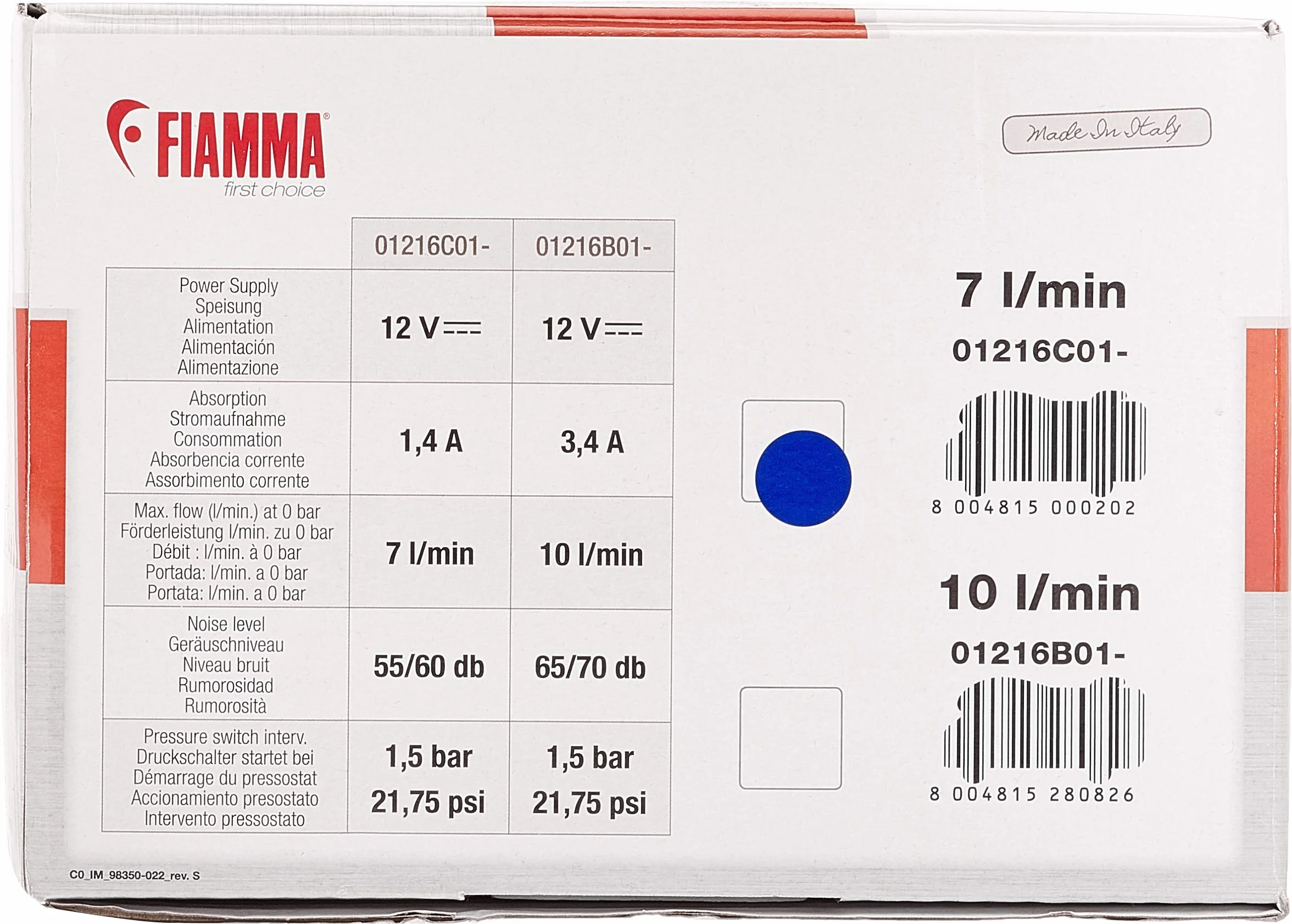 Fiamma 01216C01 Nero 22,5x16x13h cm