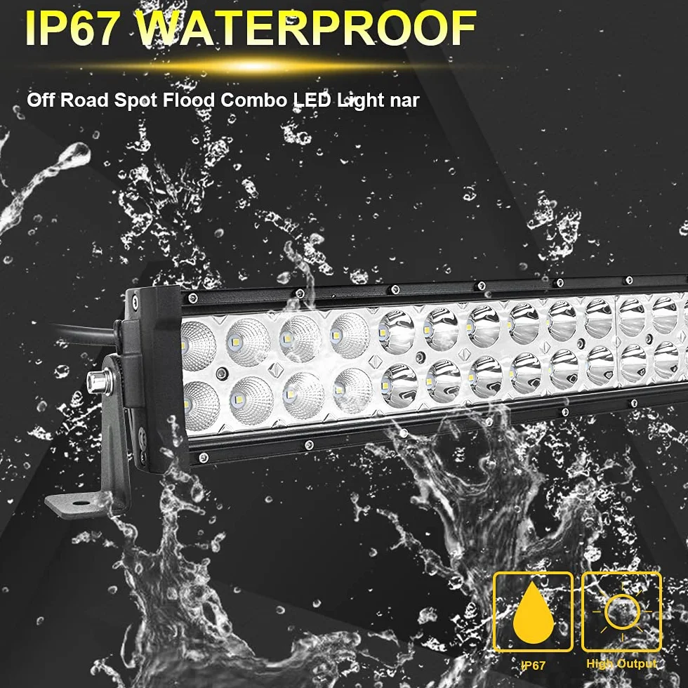 Willpower Barra LED Fuoristrada Barra Luce a Led 107cm 240W Combinazione di Fascio Spot e Inondazione 12V 24V Con Cablaggio Fari LED Luci da Lavoro per Trattore Auto Camion Barca 4x4 ATV