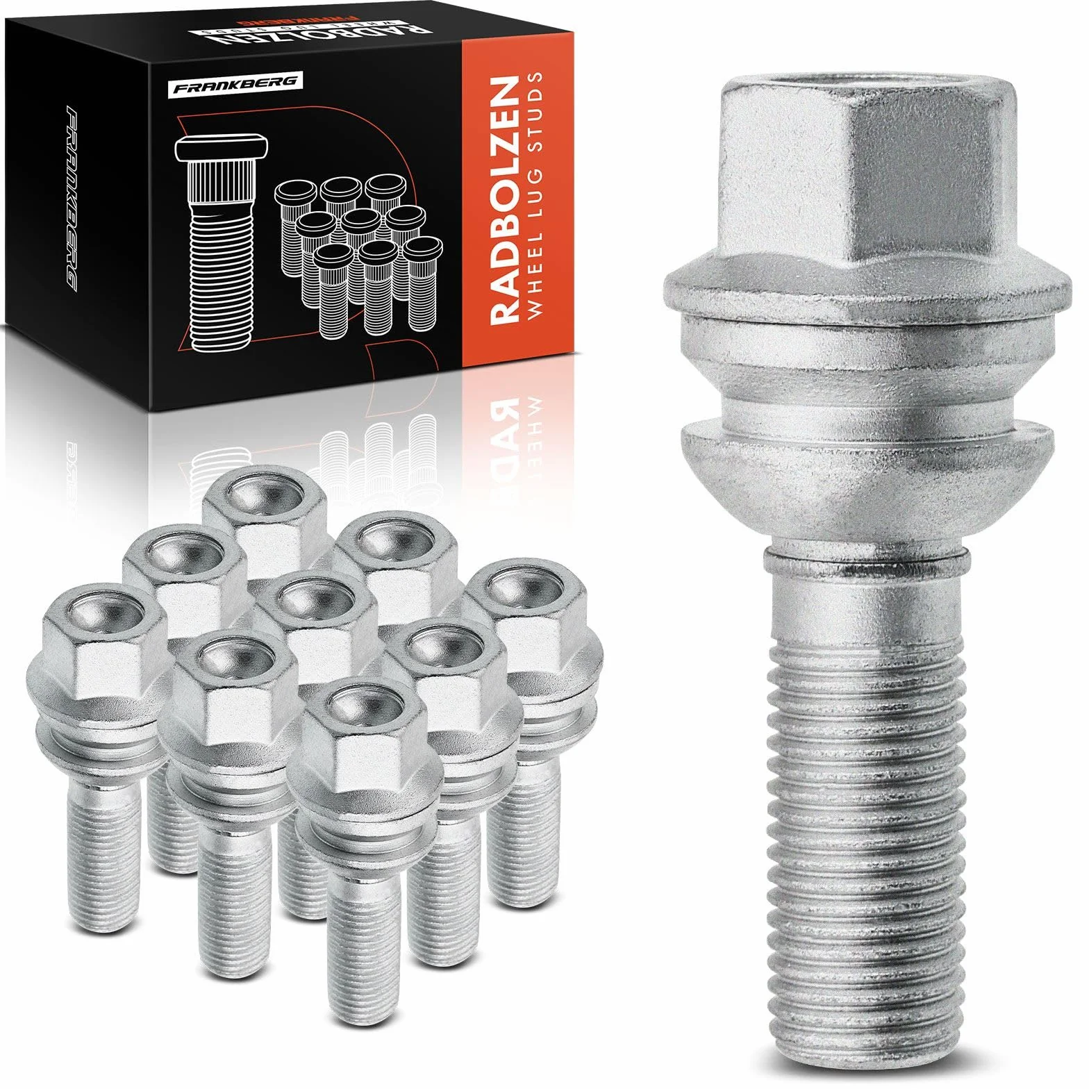 Frankberg 10x Bulloni per ruota Vite ruota M14x1.5 Compatibile con Q7 Transporter V 2002-Hetue