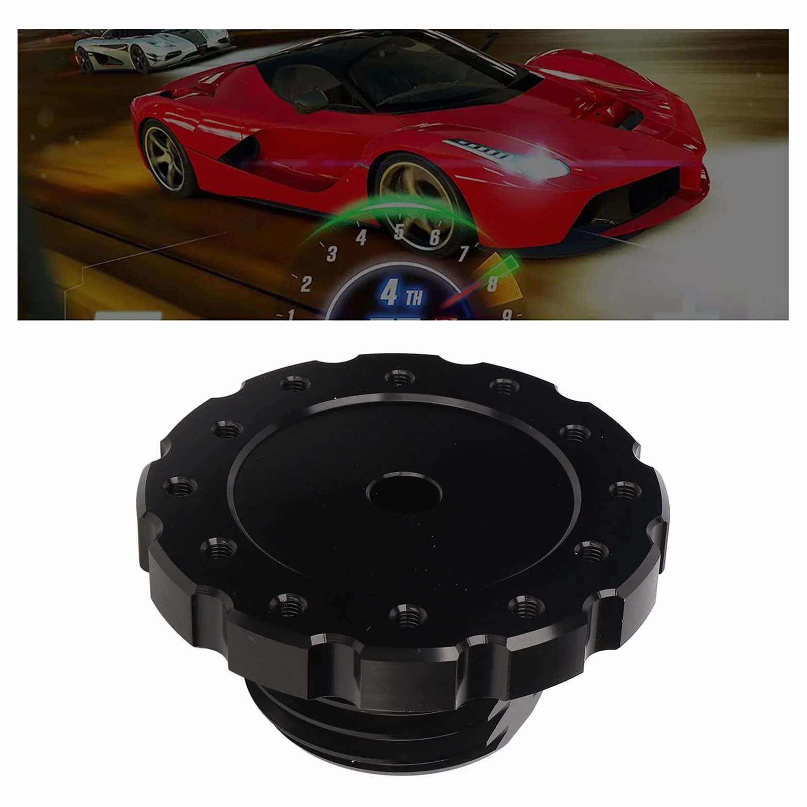 Adattatore per Volante da Gioco per Adattatore per Volante in Alluminio Professionale, Adattatore per Ruota per T300 T500 TS PC TS XW (nero)