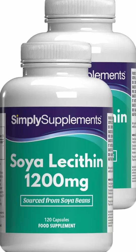 Capsule di Lecitina di Soia 1200mg 240 Capsule Alta Purezza Fonte Naturale di Fosfolipidi Essenziali