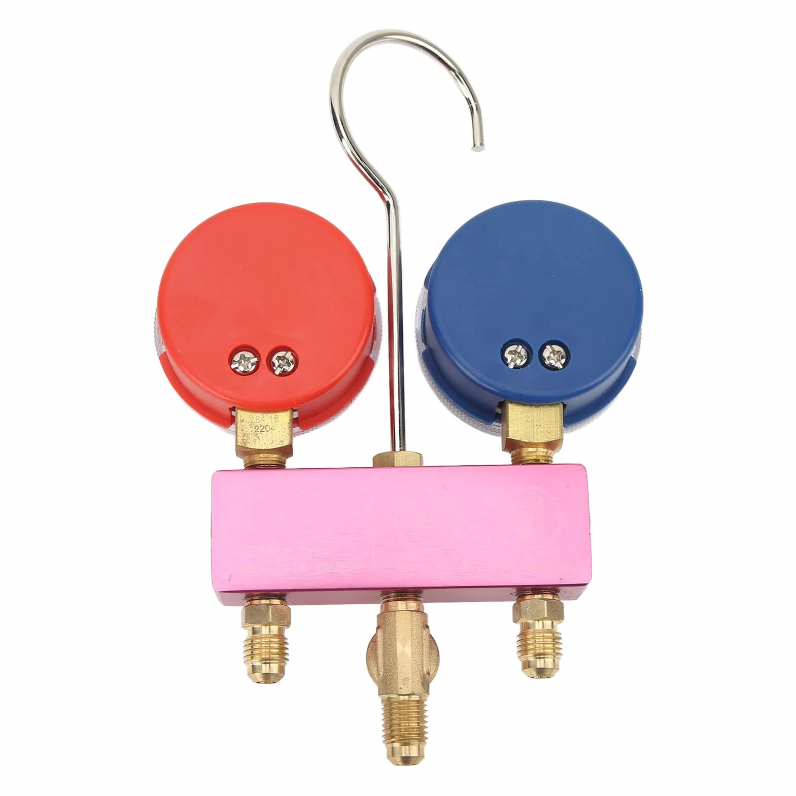 Jectse Mini Manometro PER R22 R32 R410A Con FINESTRE RIMOVIBILI, MANOPOLA IN METALLO E GUARNIONE IN PTPE, IDEAME PER LA MANUTENZIONE DI AUTO E ARIA Condizionata