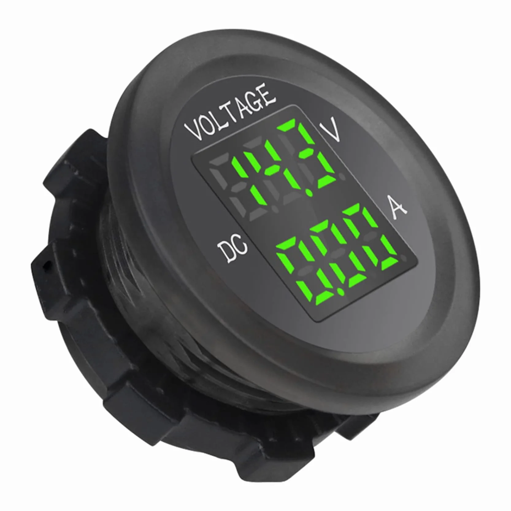 Voltmetro Digitale Un LED per Auto DC 12V / 24V LED Dual Voltmetro Amperometro Indicatore di Tensione per Barca Auto Universale Impermeabile Rosso