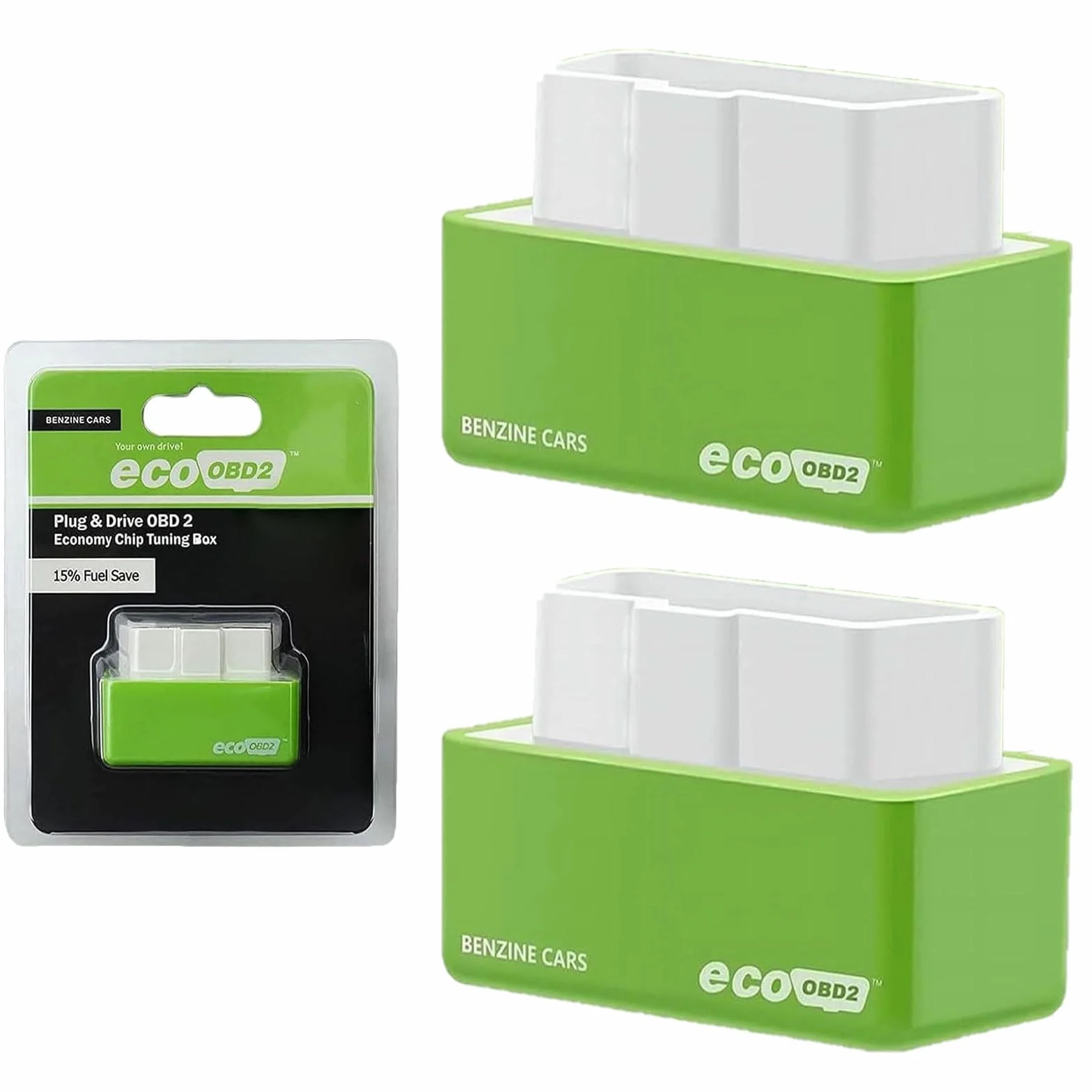 Syngas OBD-Fuel Saver 2 Pezzi per Auto, OBD2 ECOOBD2 Auto Plug and Drive, Riduce Consumo Carburante