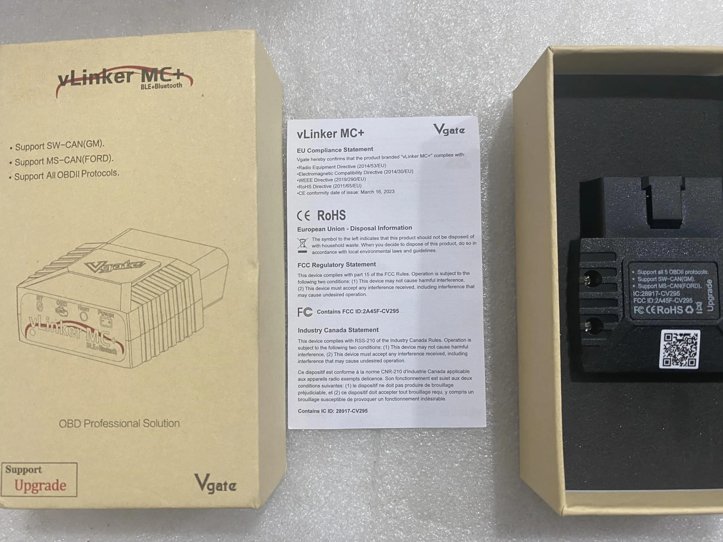 vLinker MC+ Mini Bluetooth OBD II Scanner Adapter Car Diagnostic Scan Tool