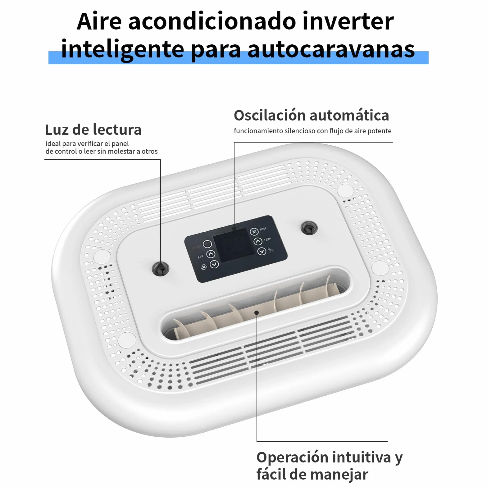 K202 Condizionatore Camper 12V 10000 BTU Inverter Caldo e Freddo R134a