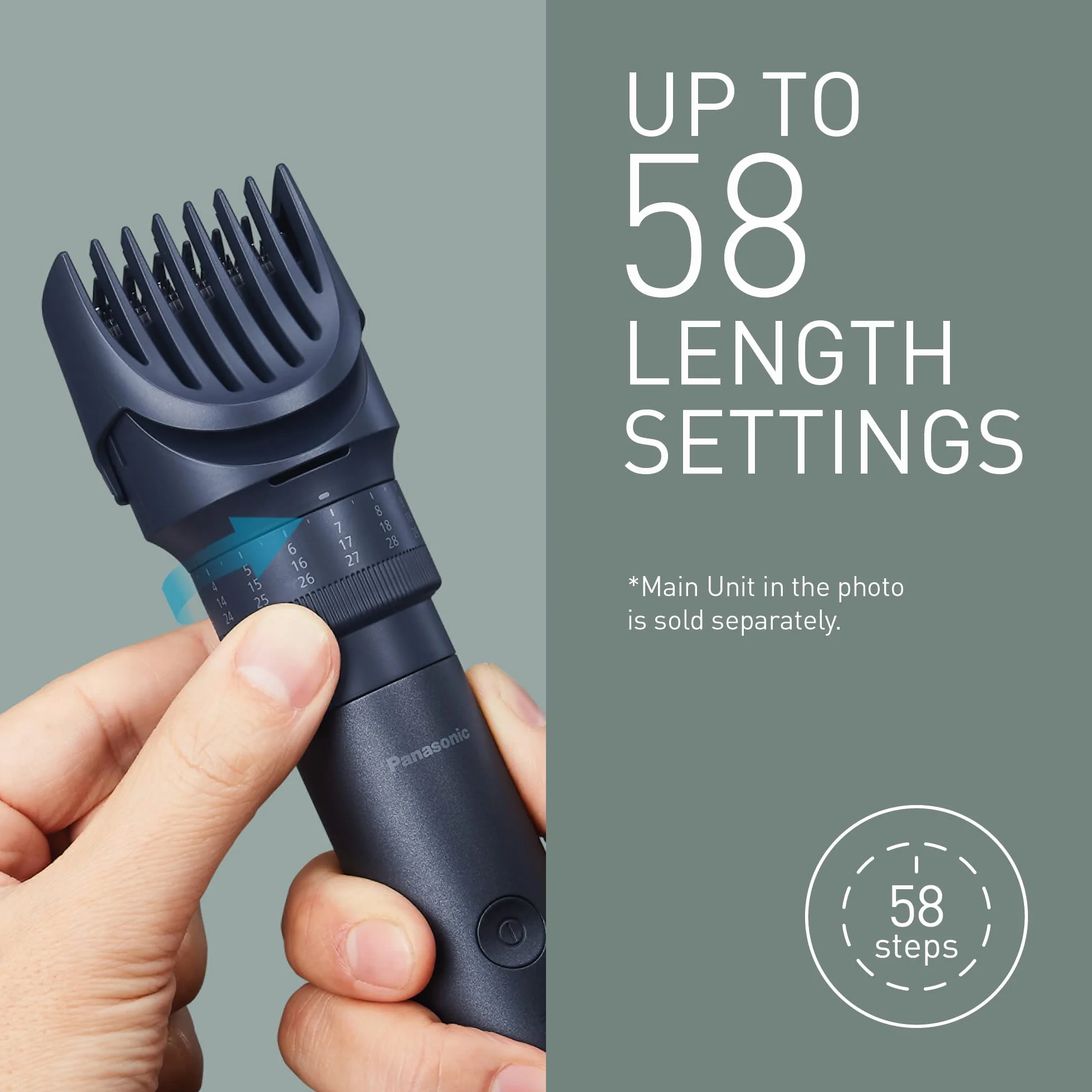 Panasonic MULTISHAPE ER-CTW1 Modulare Sistema Cura Persona Regolabarba Tagliacapelli Uomo Nero