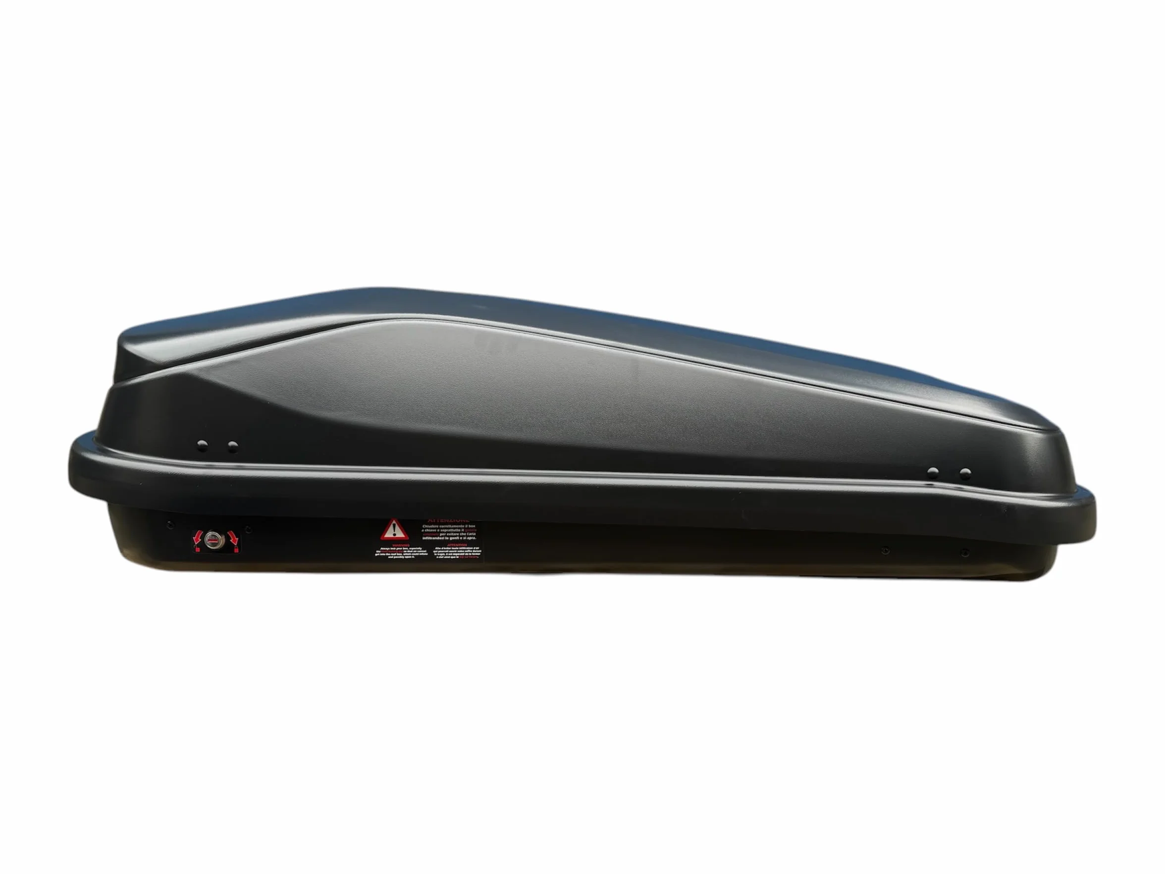 GEV Box Tetto Auto Portabagagli Easyblack, Nero Opaco Elegant– Baule da Tetto Aerodinamico per Auto, Montaggio Facile, Resistente e Sicuro per Viaggi e Vacanze (420 litri)