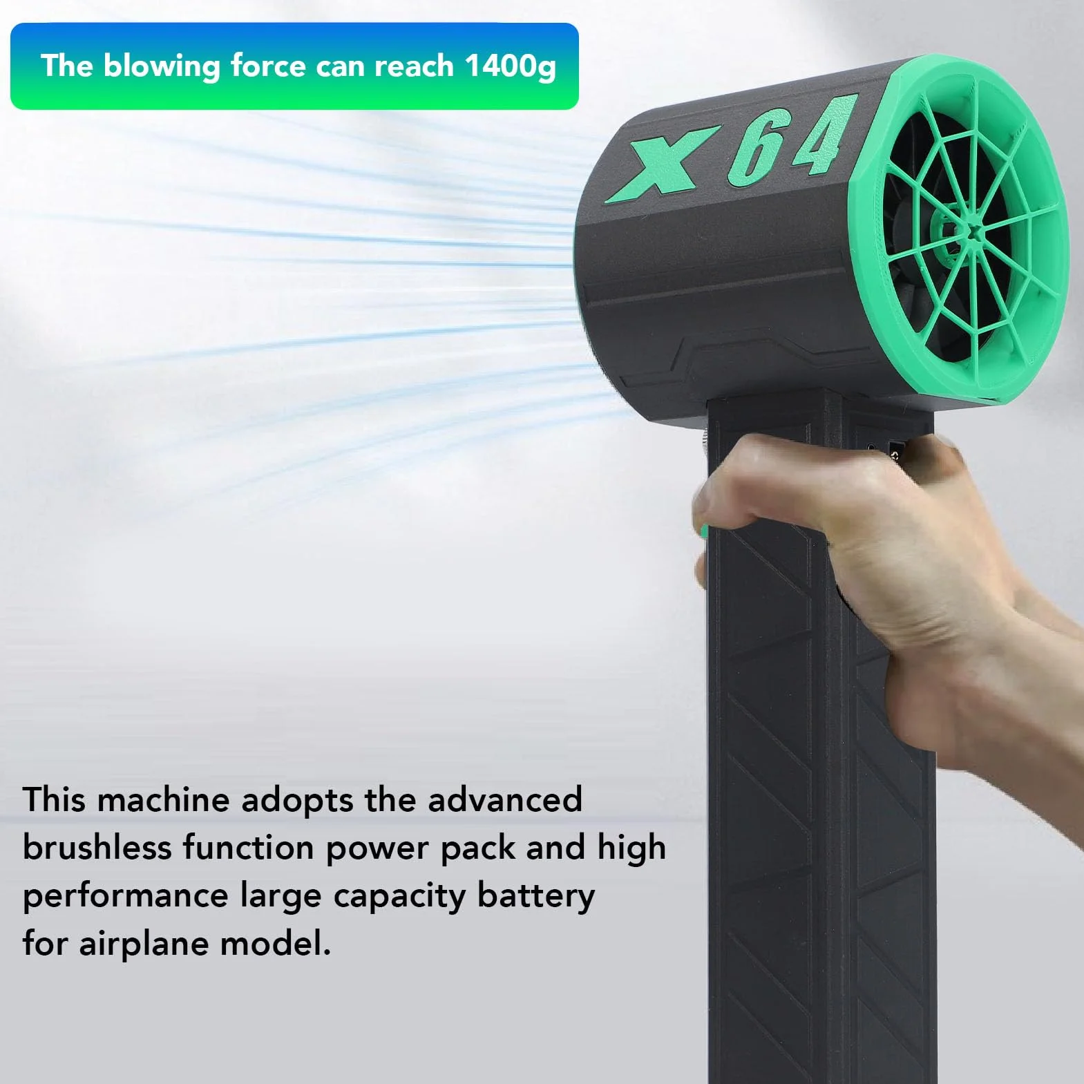 Luocute Asciugatore per Auto, Turboventilatore Elettrico per Spolverino, Ventilatore Ad Aria Compressa Portatile, Controllo Continuo della velocità, per attività di Pulizia (Spina Europea)
