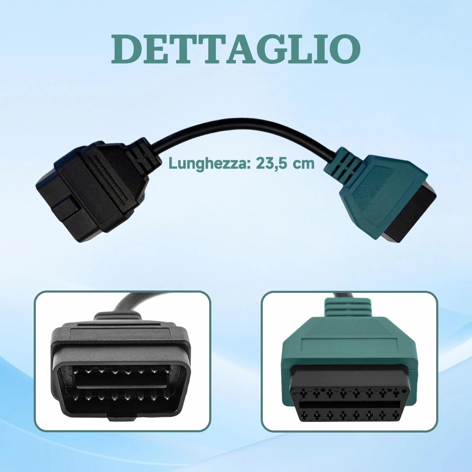 Adattatore OBD2 per MultiECUScan A1 compatibile Fiat, Jeep, Chrysler, Dodge, Lancia motore ABS servosterzo