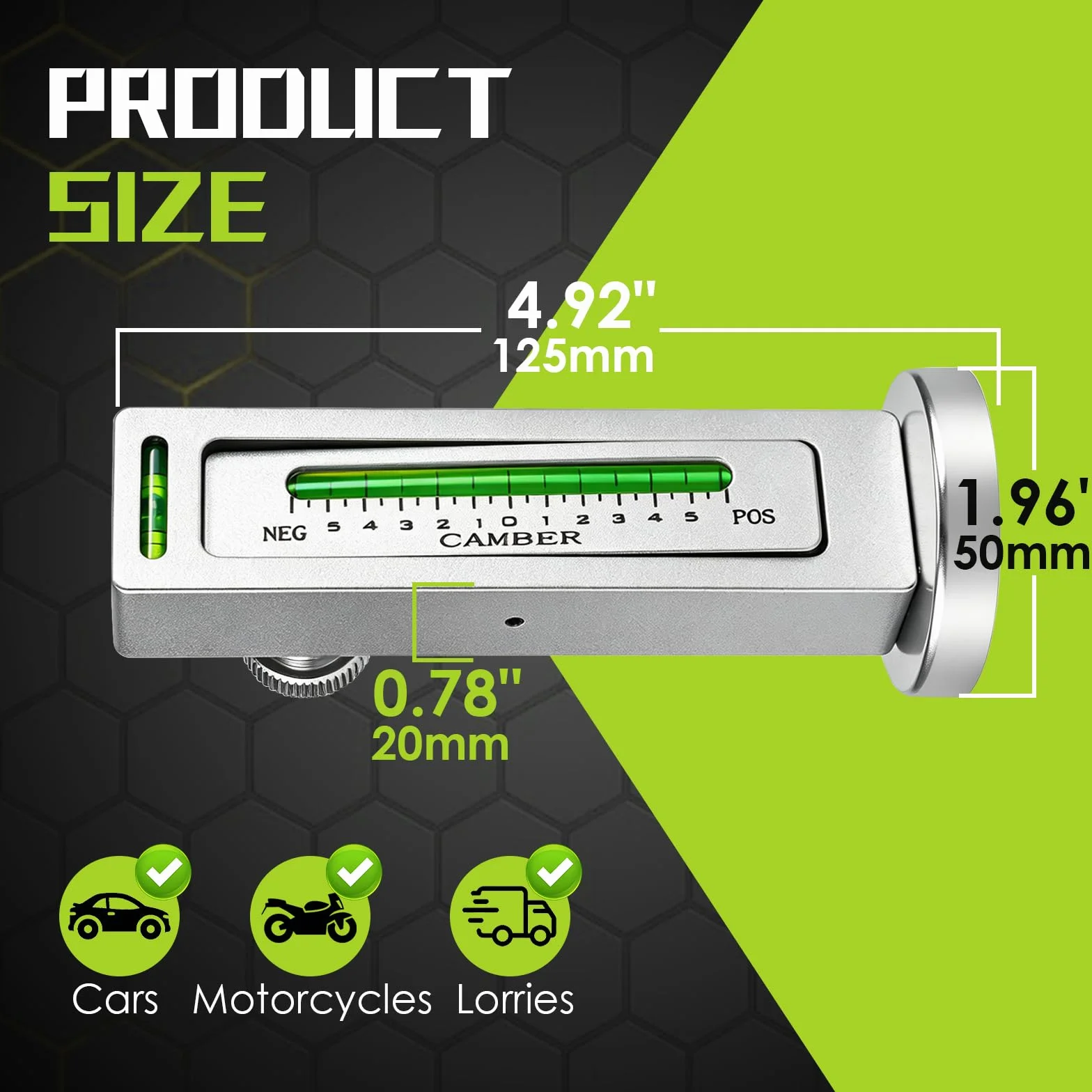 Attrezzo Magnetico per Misurazione Auto Camber per Allineamento Ruote Car Truck RV