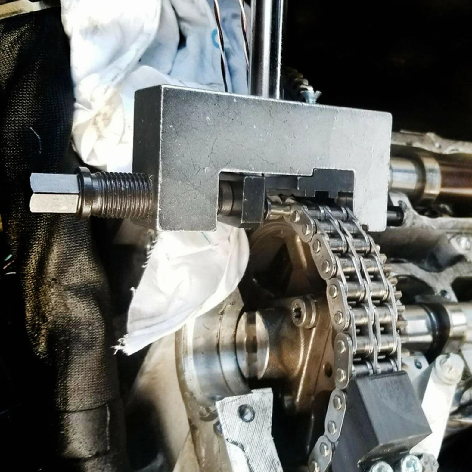 Kit di utensili per rivettatrici di catena di distribuzione, motore, rimozione, montaggio, set di utensili speciali per temporizzazione, set di rivettatrici per Mercedes Benz M271 M272 M273