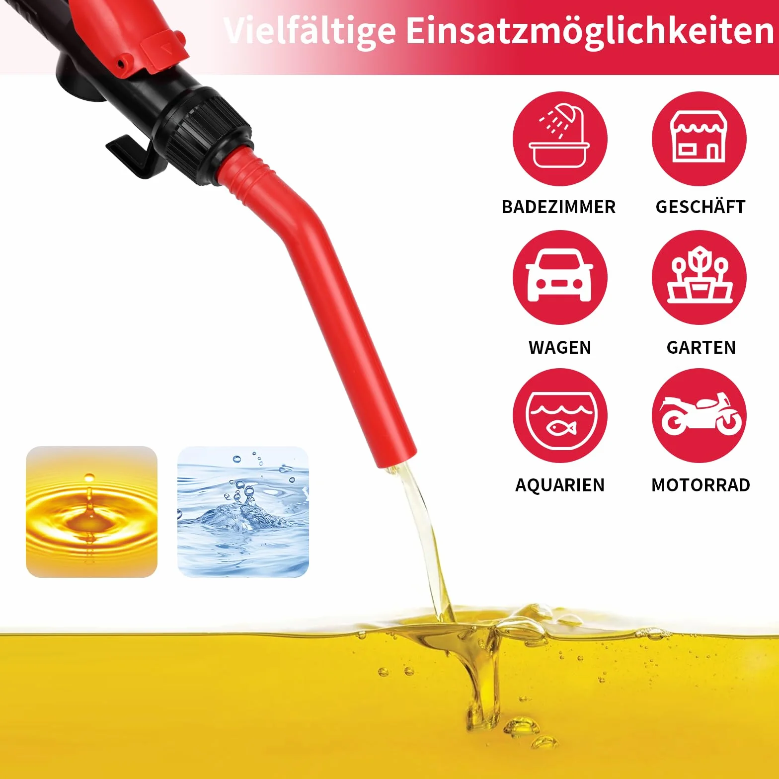 Pompa a benzina elettrica a batteria,Pompa di Trasferimento Portatile con Ugello di Controllo di Flusso,tanica aspirazione automatica per benzina