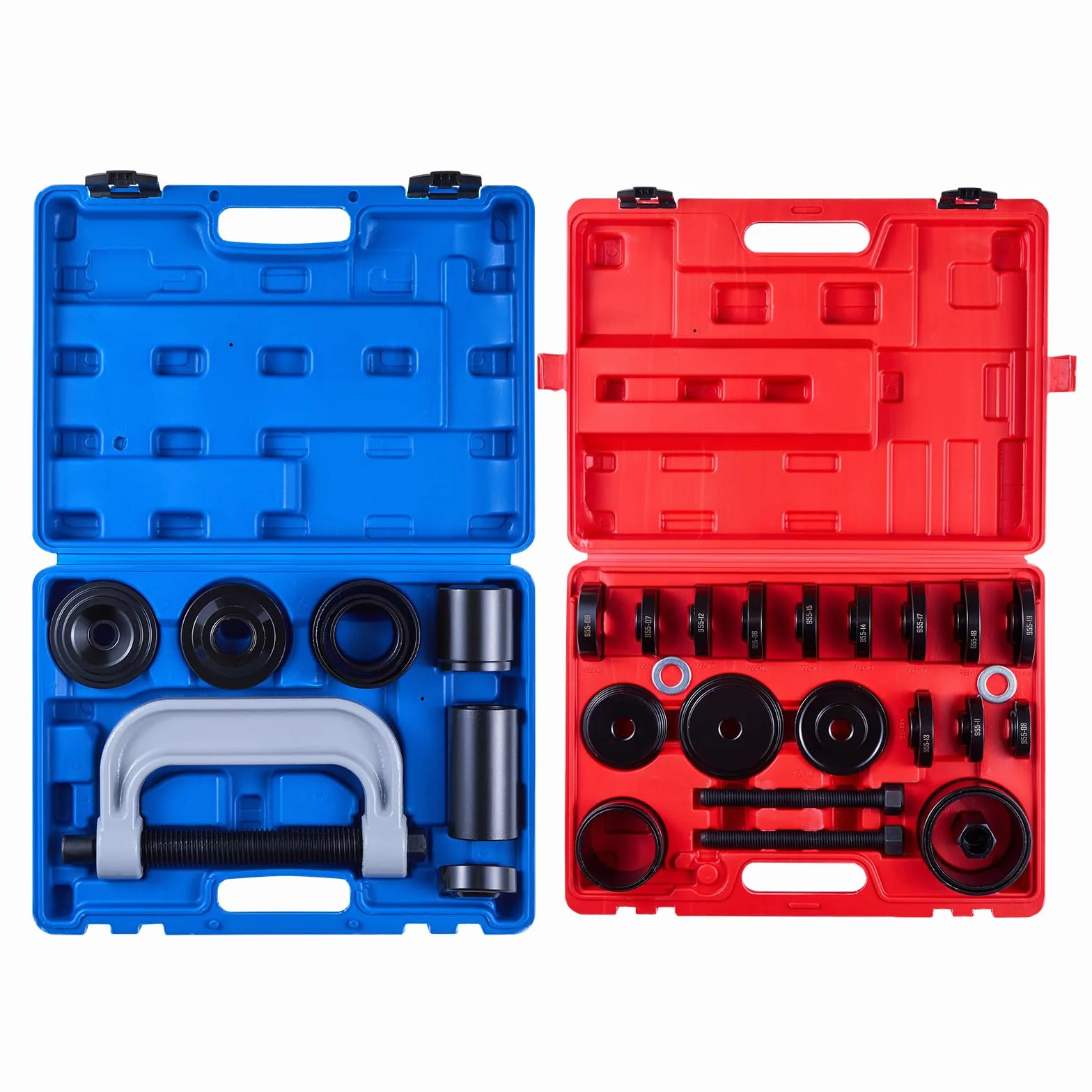 VEVOR Kit Pressa per Cuscinetti, 10+24 Pezzi, Utensile per Boccole, Set per Piste e Guarnizioni con Custodia