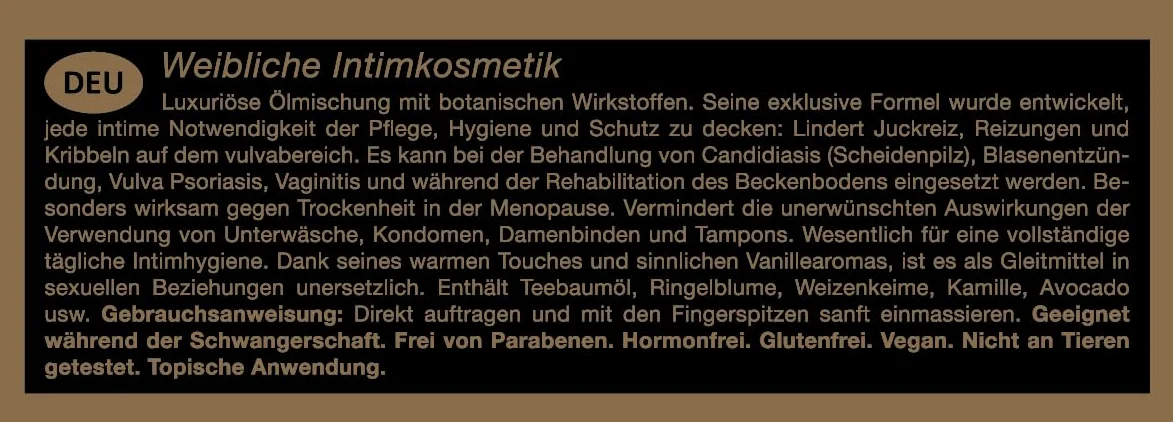 Olevm Intimo di Pompeia Cosmetico Intimo per Donna 15ml con Astuccio in Velluto