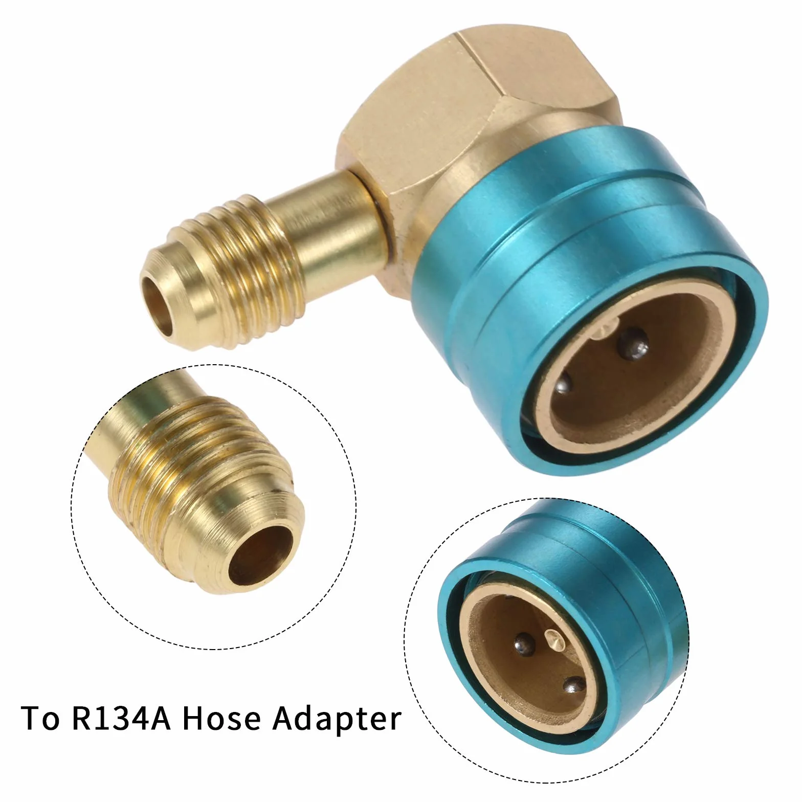Aupoko Adattatore per Tubo R1234YF a R134A, Connettore di Raccordo Rapido per Aria Condizionata Auto