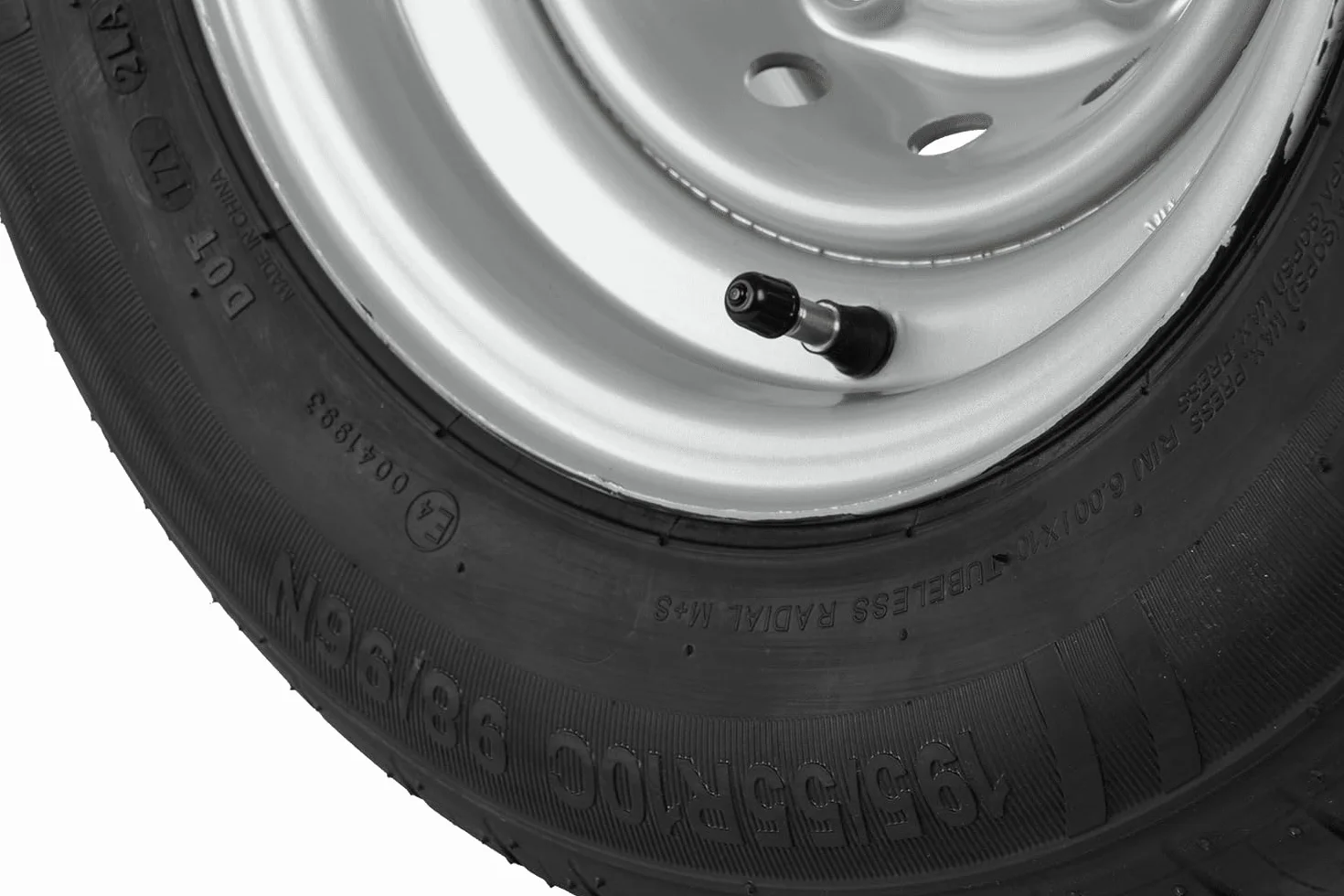 Kenda Ruota Completa per rimorchio 195/55 R10C Rinforzata 750 kg Cerchio Acciaio 6Jx10 5x112 ET-4 Pneumatico MasterTrail 3G