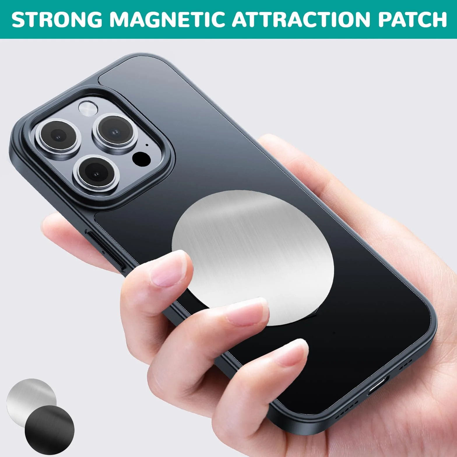 Piastrine metalliche autoadesive set 20 pezzi, piastra rotonda per magneti, adesivo magnetico forte universale